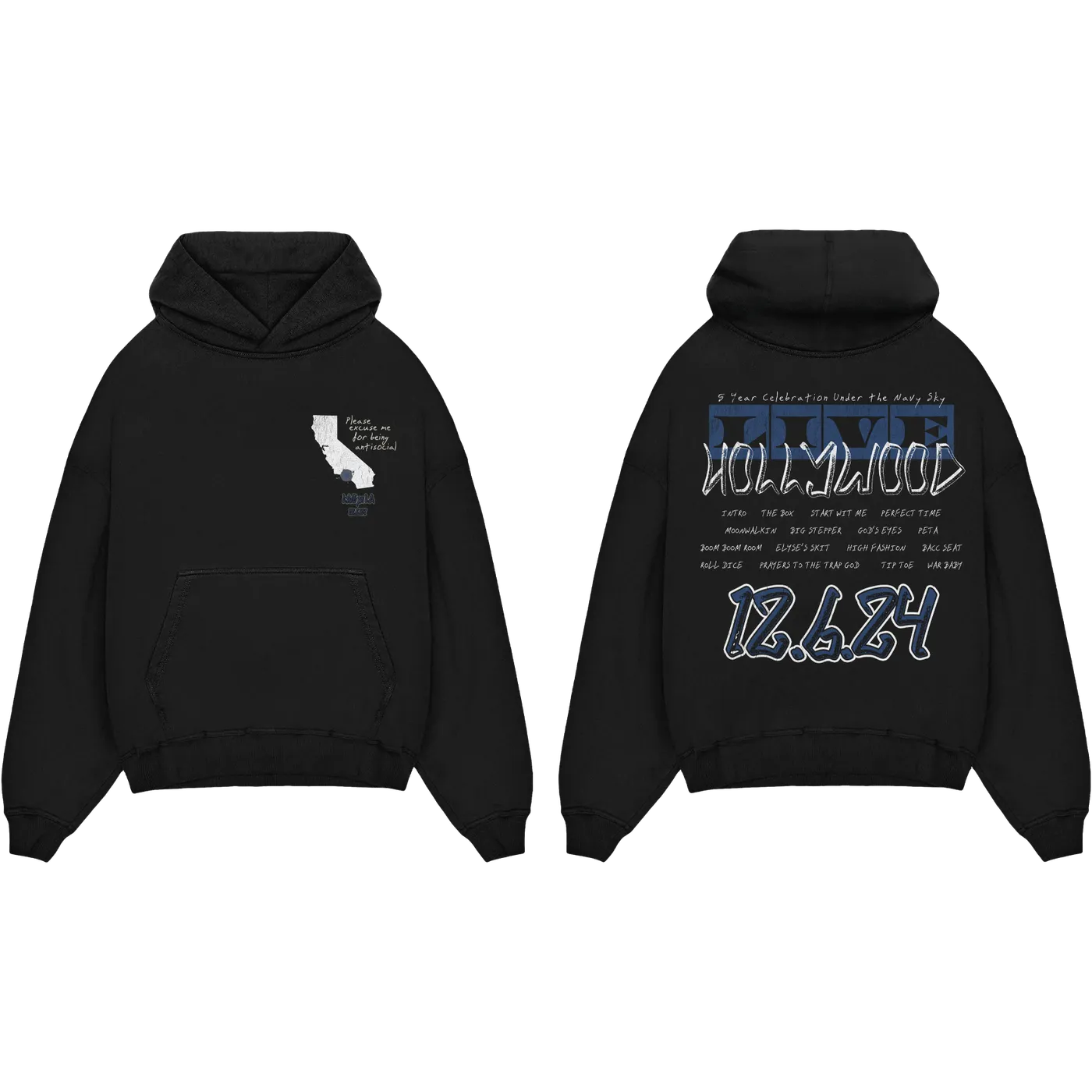 Roddy Ricch Antisocial Anniversary Show Hoodie