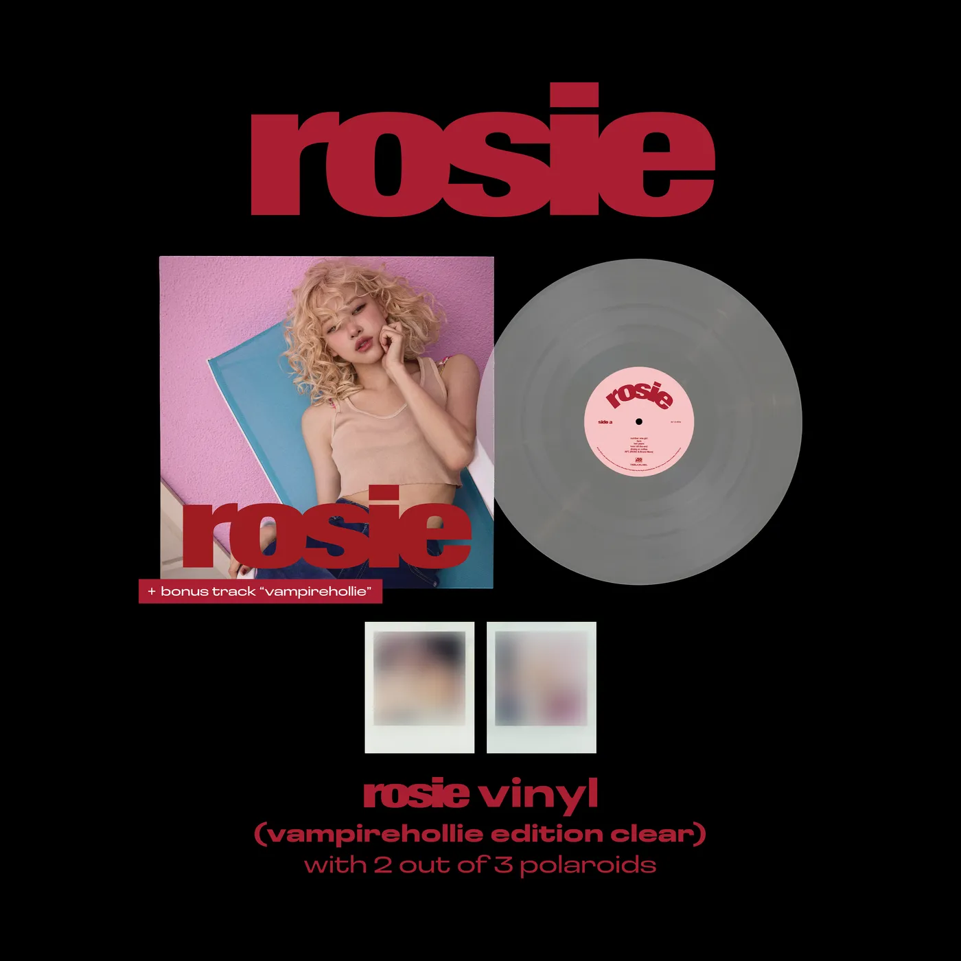 【新品未開封】BLACKPINK ロゼ rosie vinyl LP　Clear Rosé (BLACKPINK) rosie vinyl (vampirehollie edition clear)