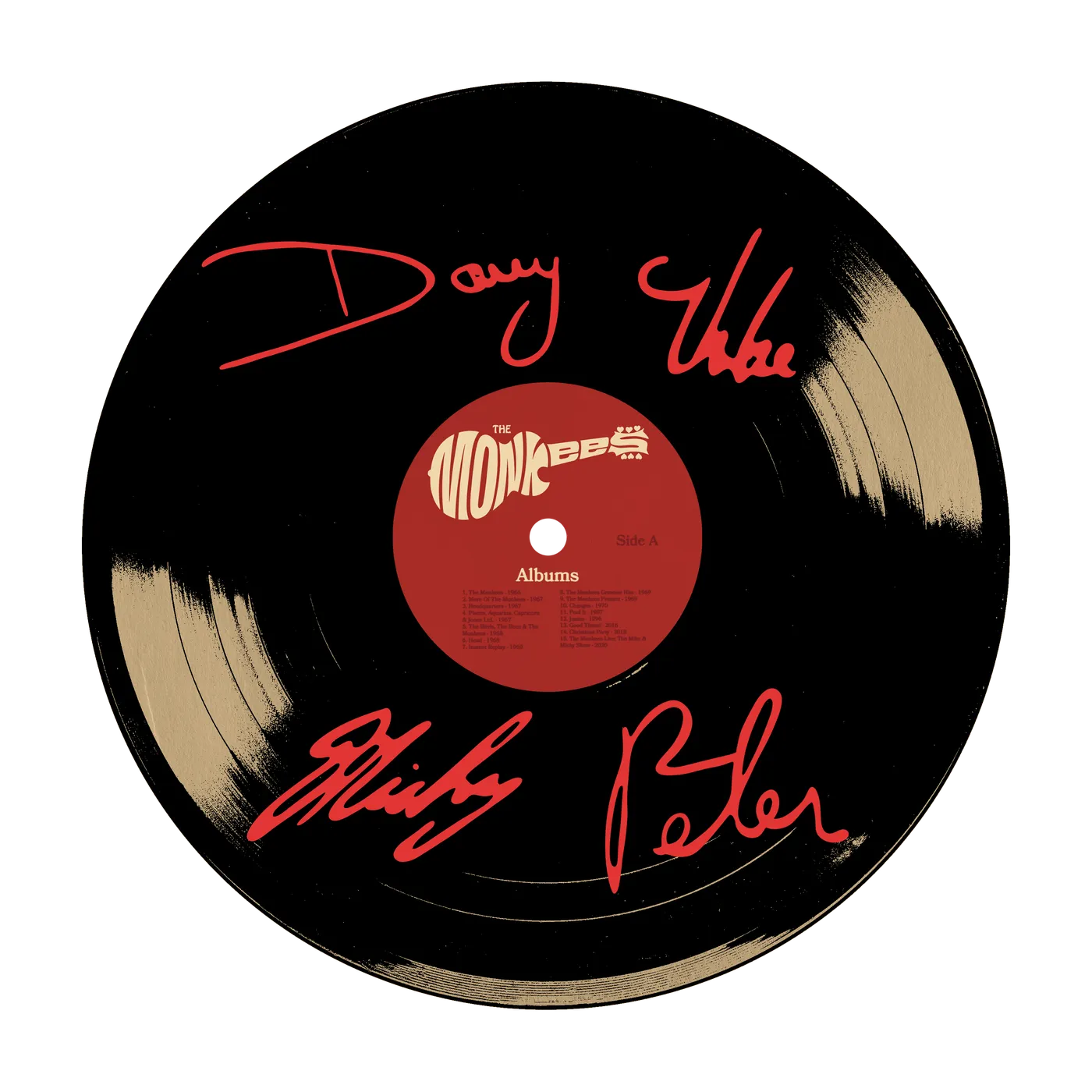 The Monkees Albums + Signatures Bumper Sticker