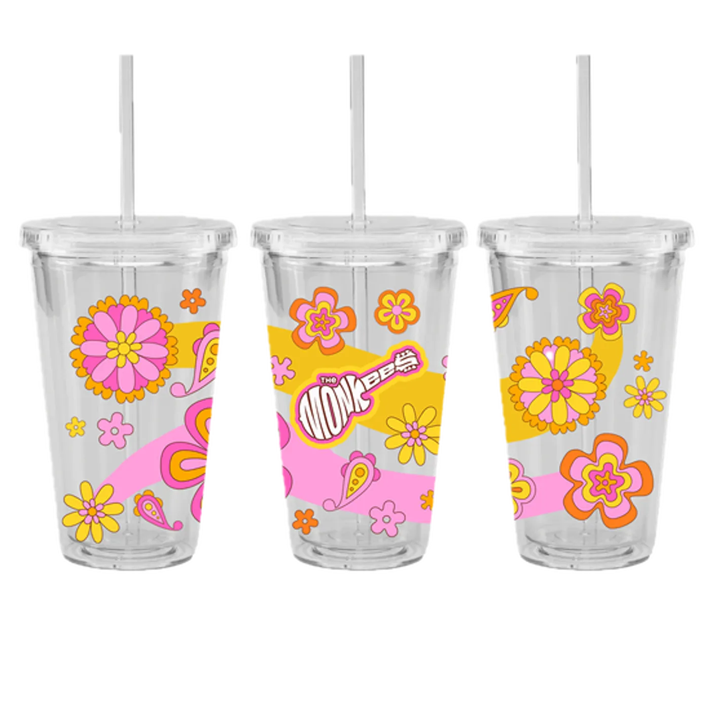 The Monkees Floral Burst Drink Tumbler