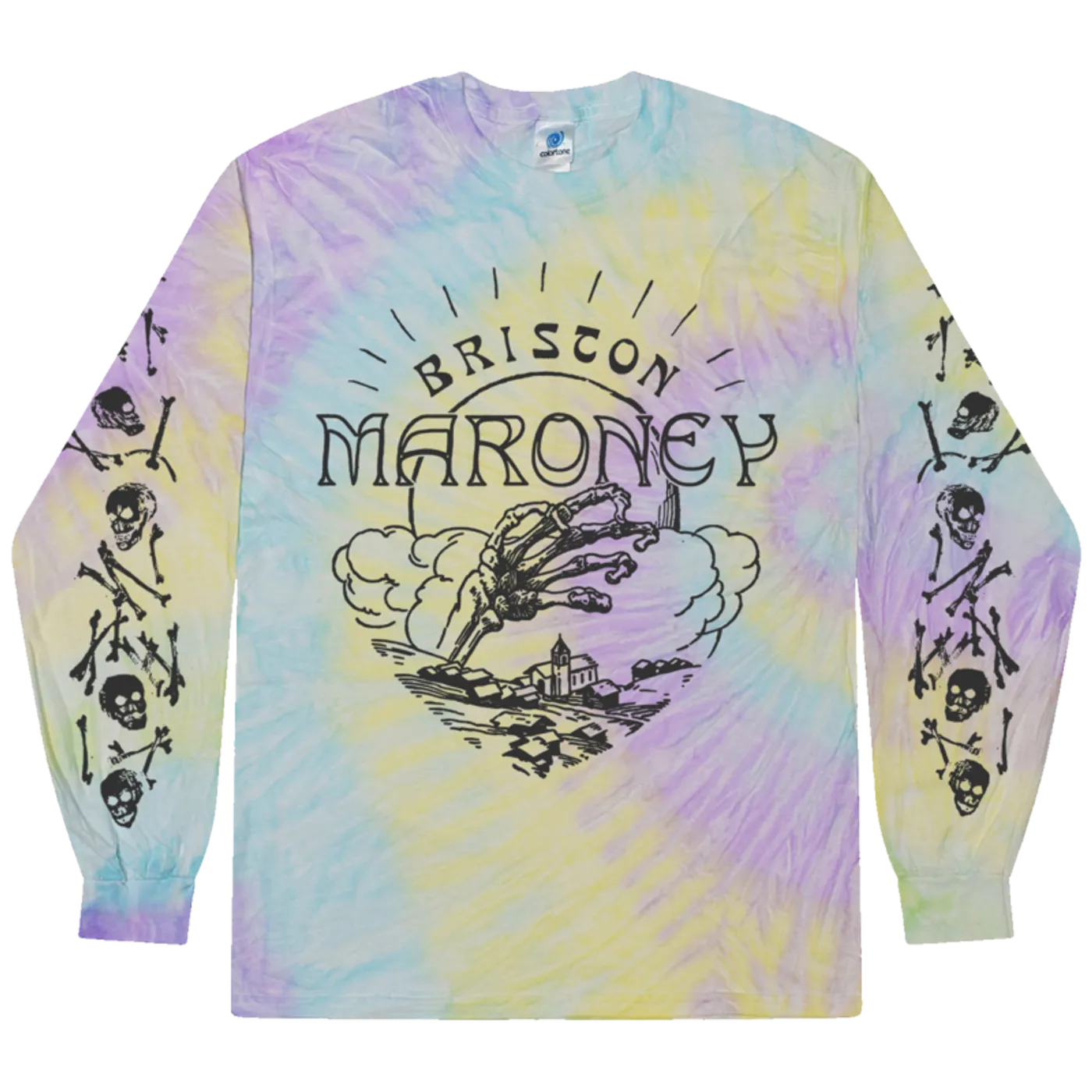 Briston Maroney Skull Town Tie Dye Long Sleeve
