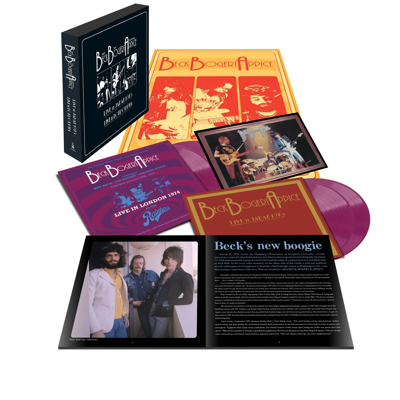 Beck, Bogert, Appice Live 1973 & 1974 (Deluxe) (4LP, Grape Vinyl)