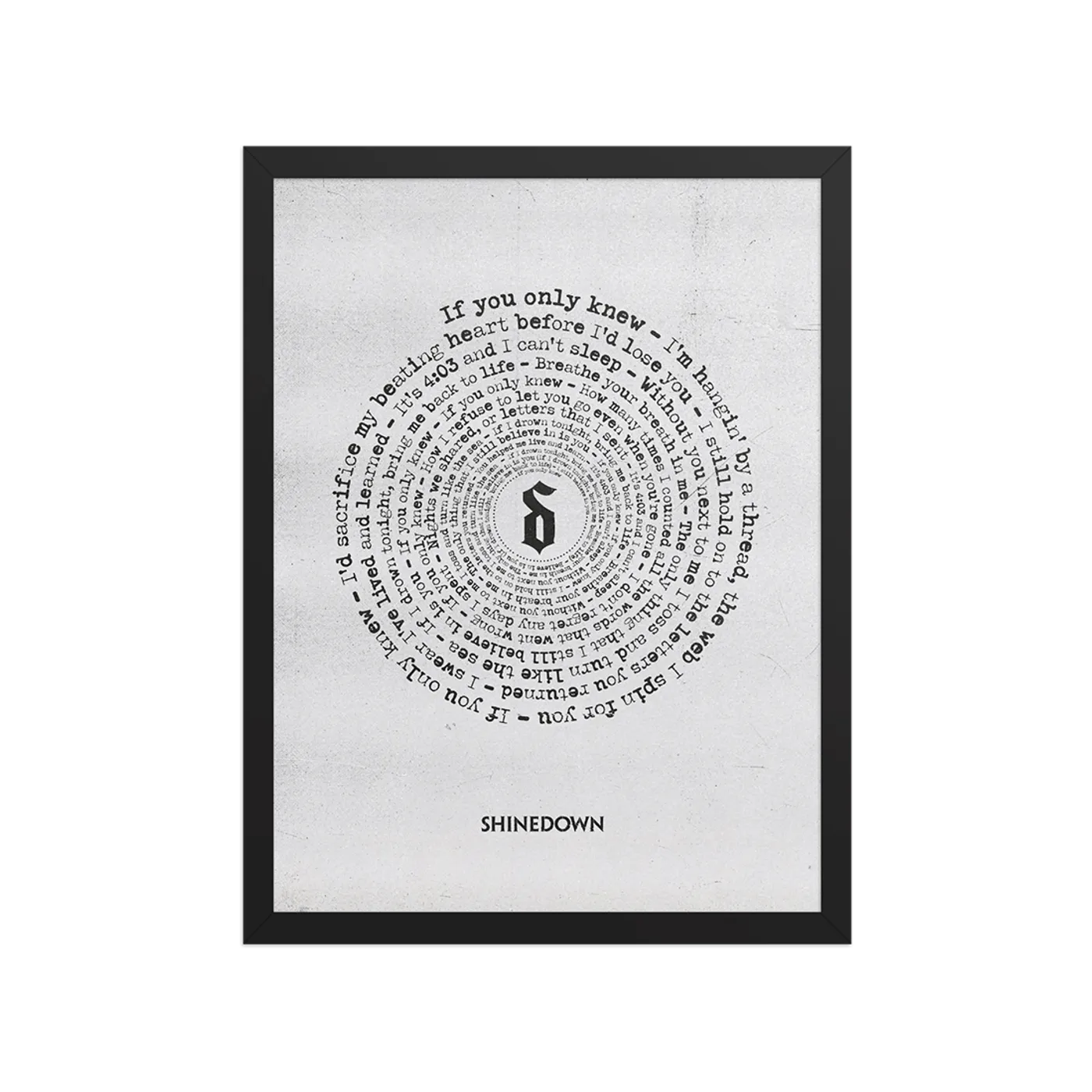 Shinedown If You Only Knew Framed Poster