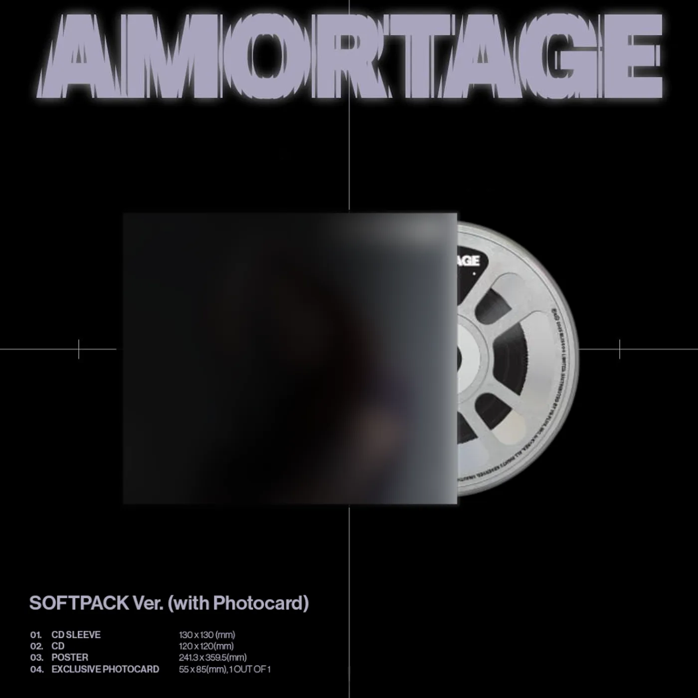 JISOO AMORTAGE - Photocard softpack CD