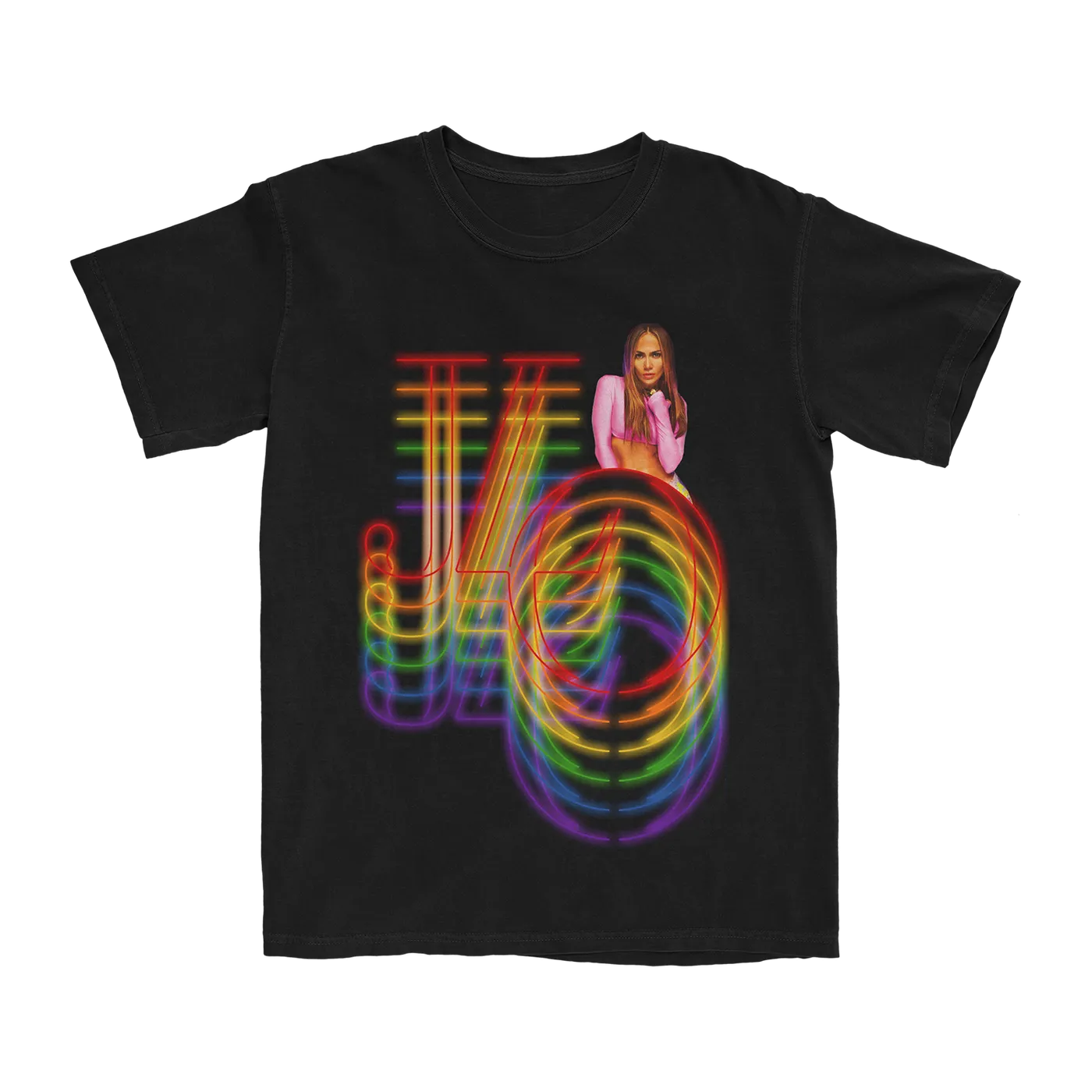 Jennifer Lopez JLO Rainbow Repeat T-Shirt
