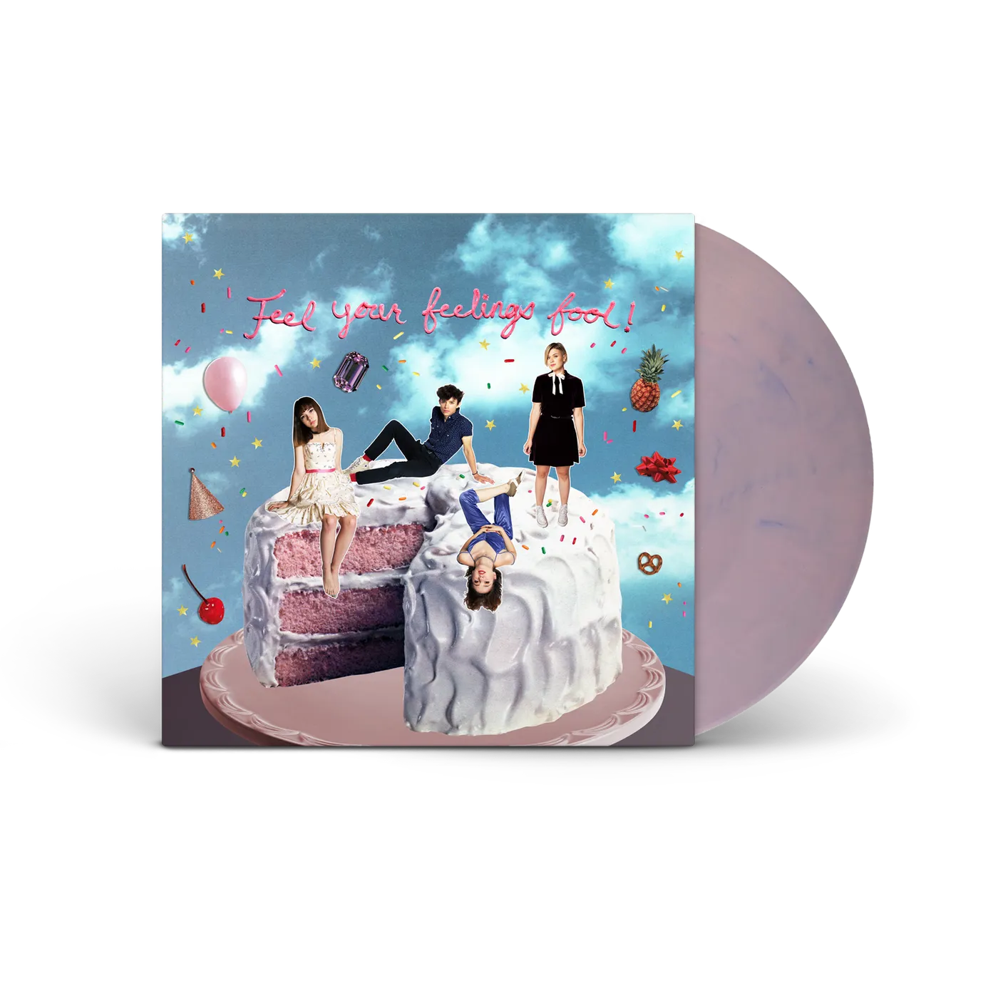 The Regrettes Feel Your Feelings Fool! Marble Pink & Blue vinyl