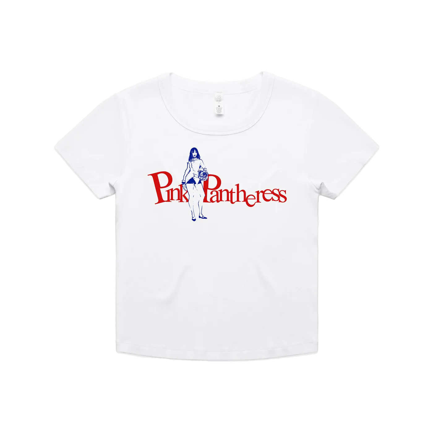 PinkPantheress Fancy That' Baby Tee White