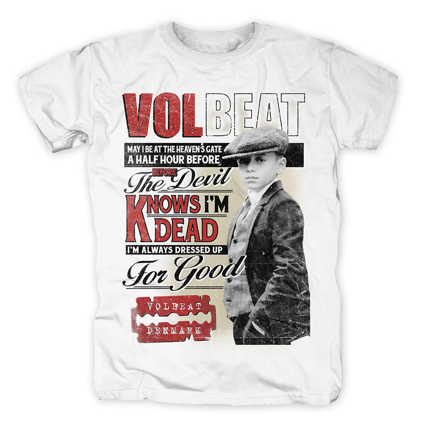 Volbeat CHEAPSIDE SLOGGERS WHITE T-SHIRT