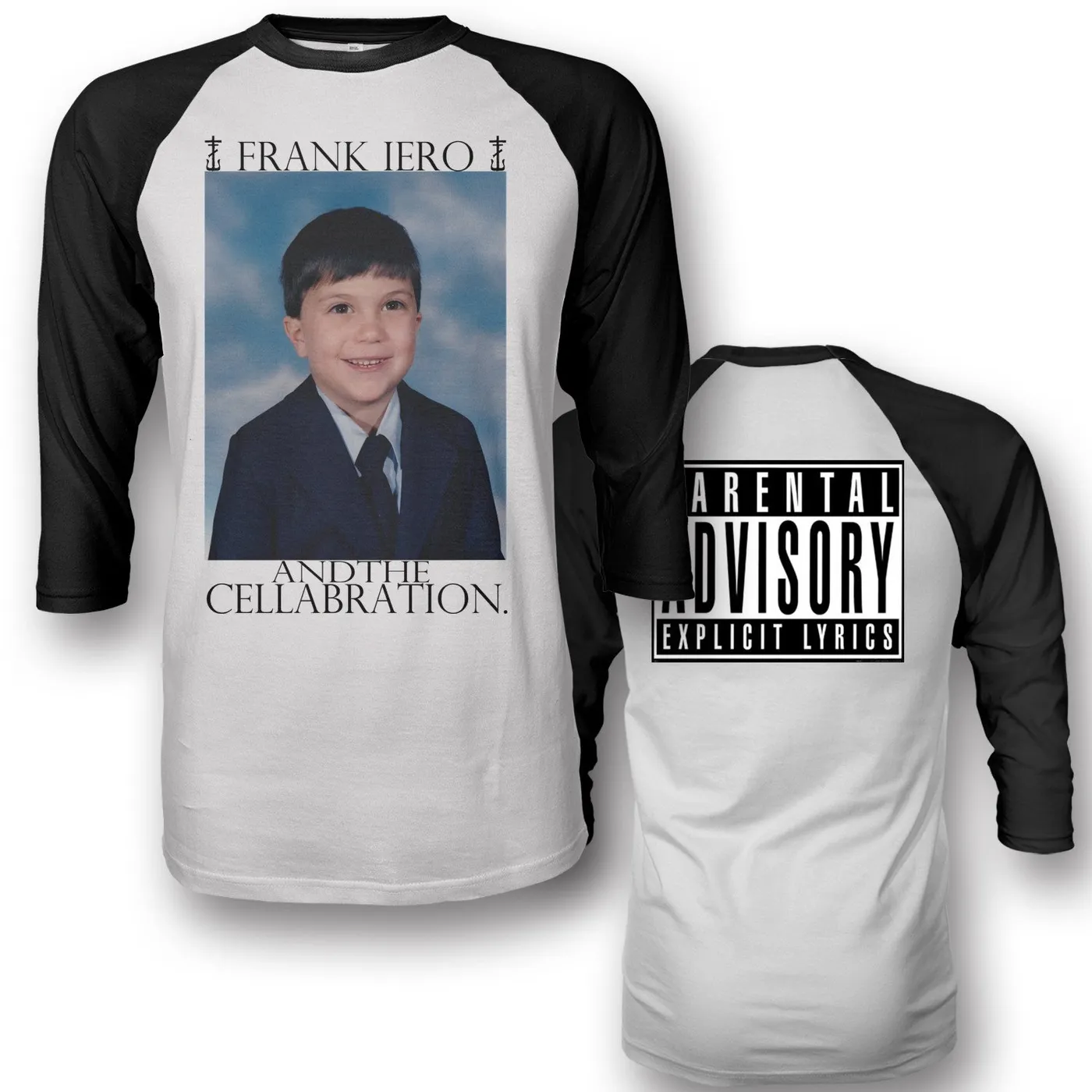 Frank Iero 1st Grade Raglan (White/Black)