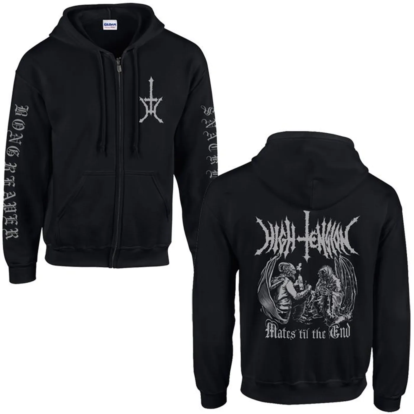 High Tension Mates Zip Up Hoodie (Black)