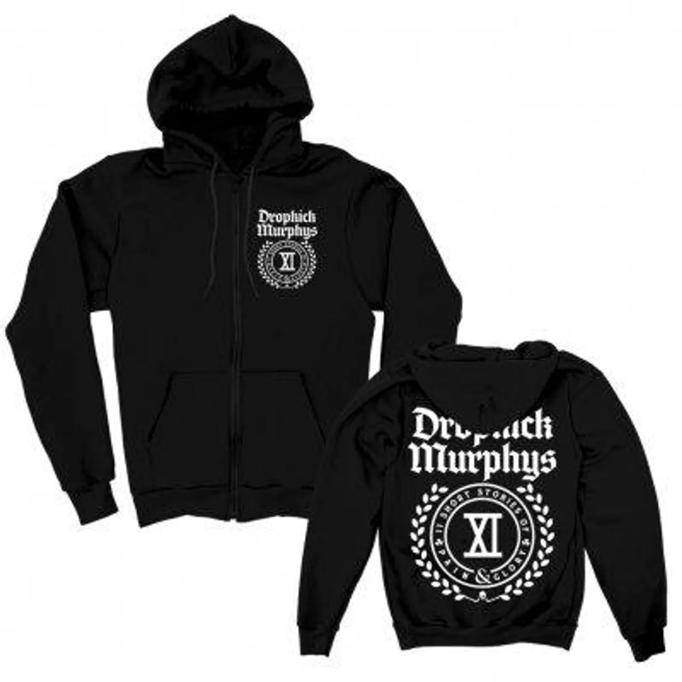 Dropkick Murphys Short Stories Crest Zip-Up Hoodie (Black)