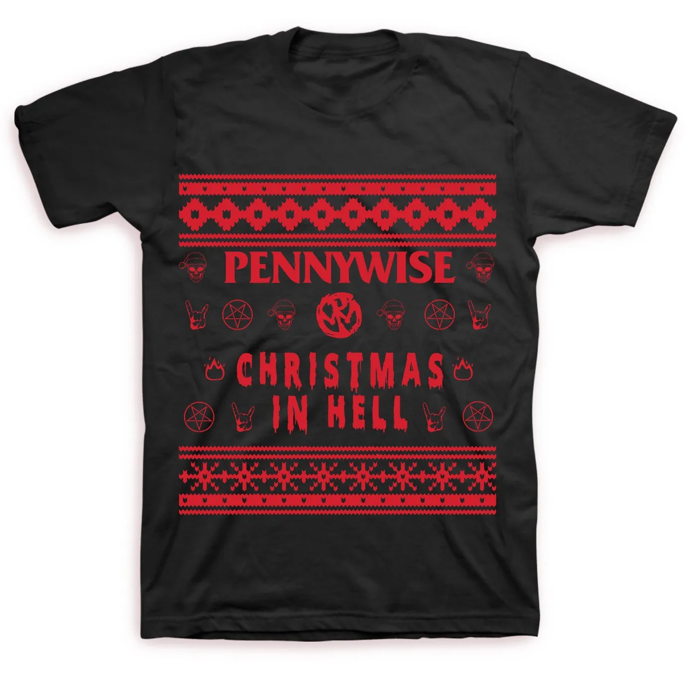 Pennywise Xmas In Hell T-shirt (Black)