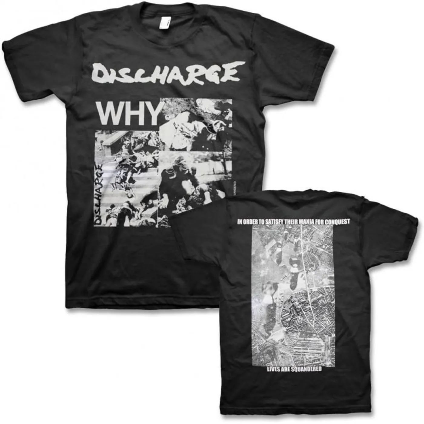 Discharge Why? T-shirt (Black)