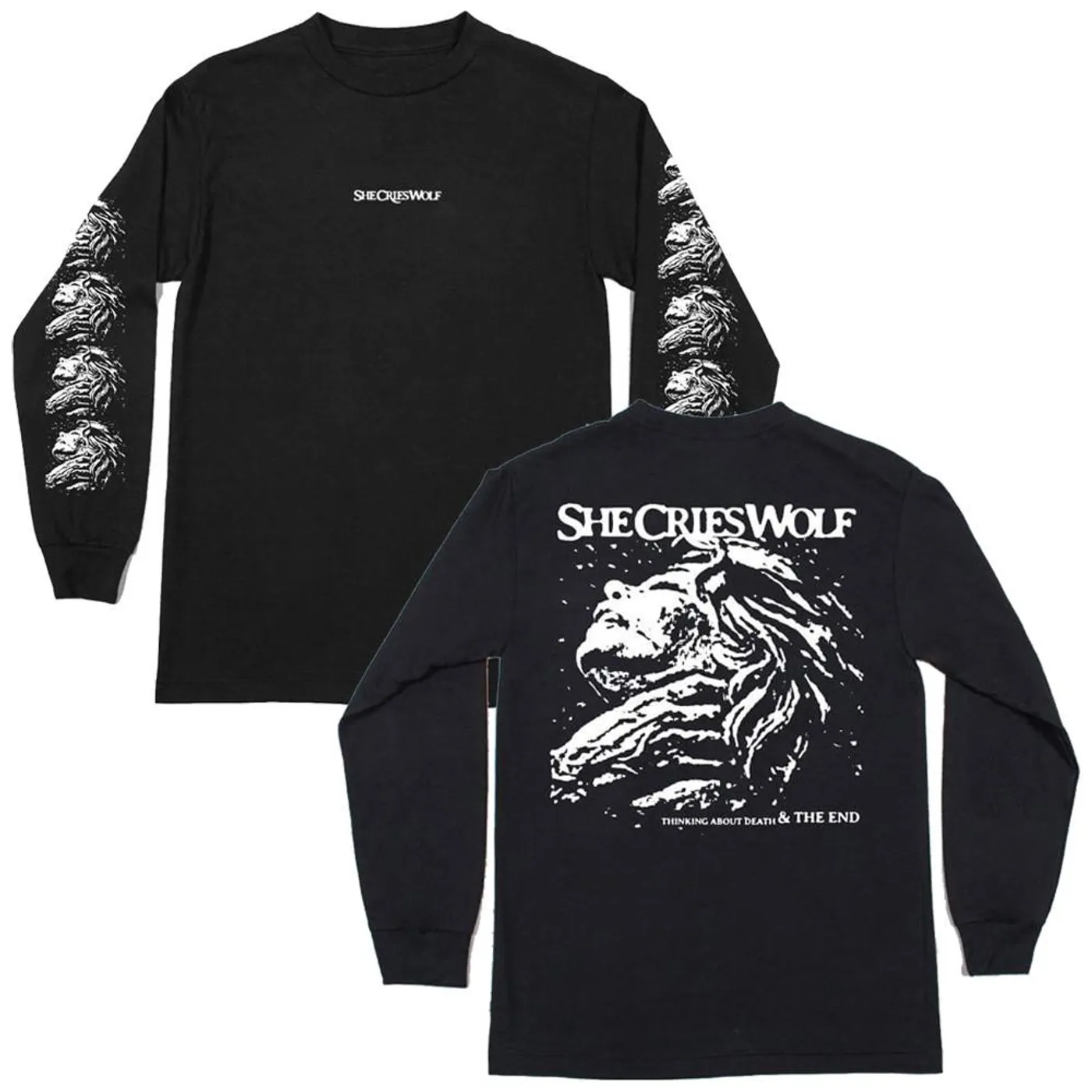She Cries Wolf Longsleeve Tee (Black)