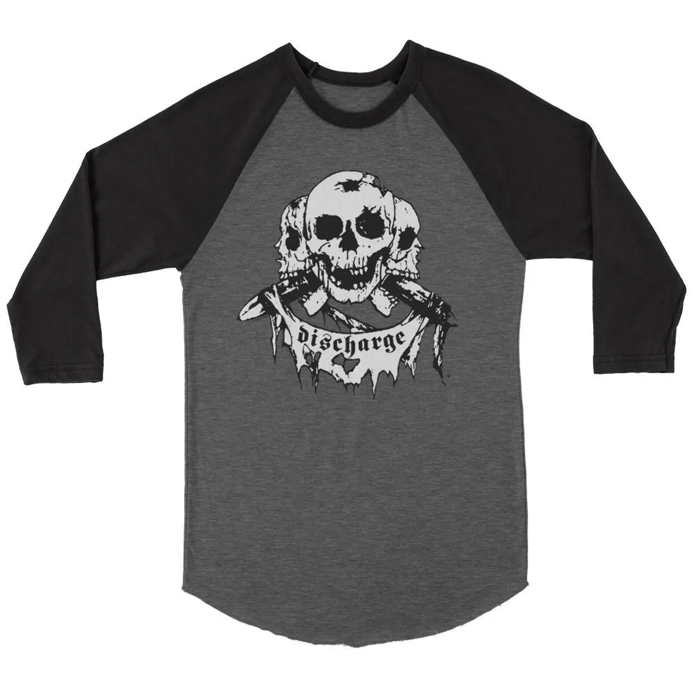 Discharge Born To Die Raglan (Black/Heather)