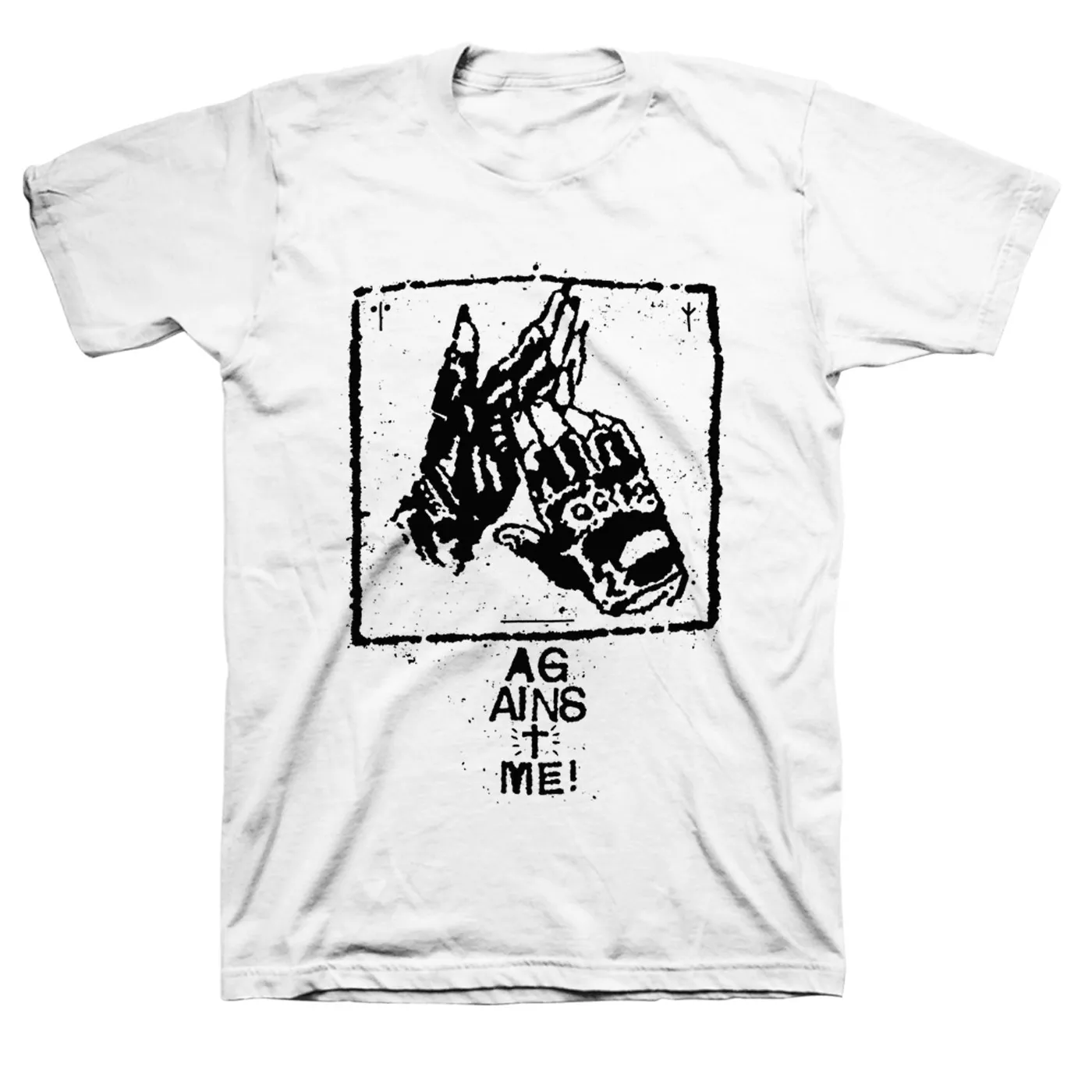 Against Me! Gloves Cult T-shirt (White)