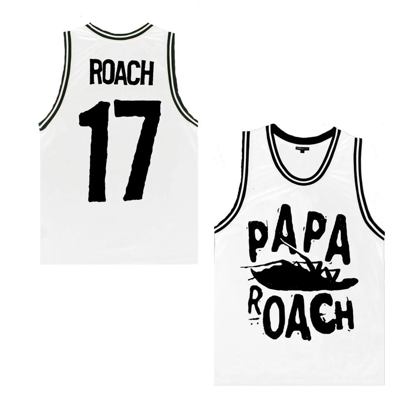 Papa Roach Classic Logo Basketball Jersey (White)
