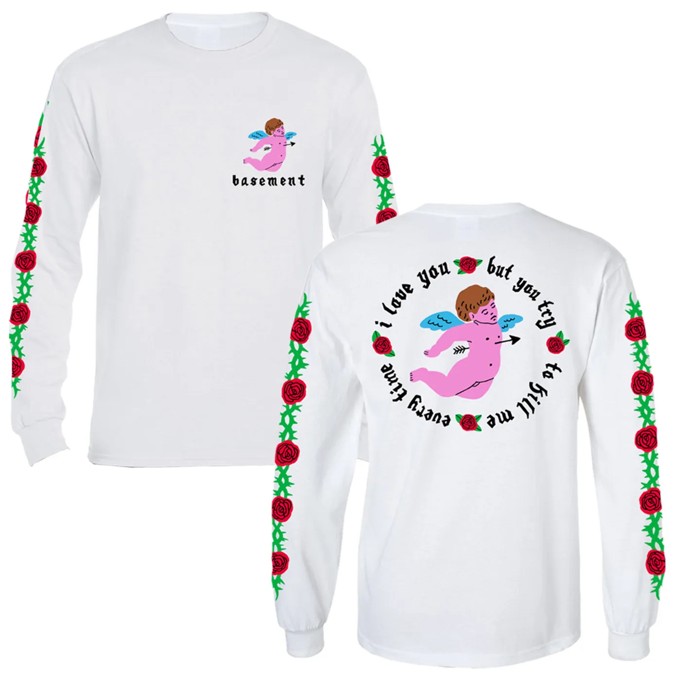 Basement Cherub Longsleeve (White)
