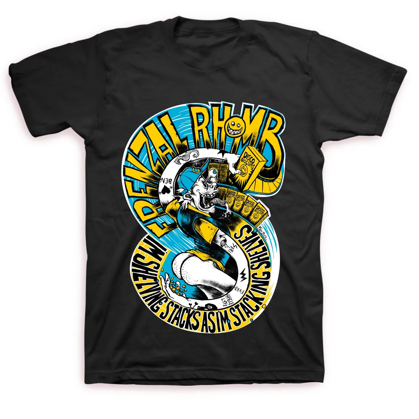 Frenzal Rhomb Shelving Stacks T-shirt (Black)