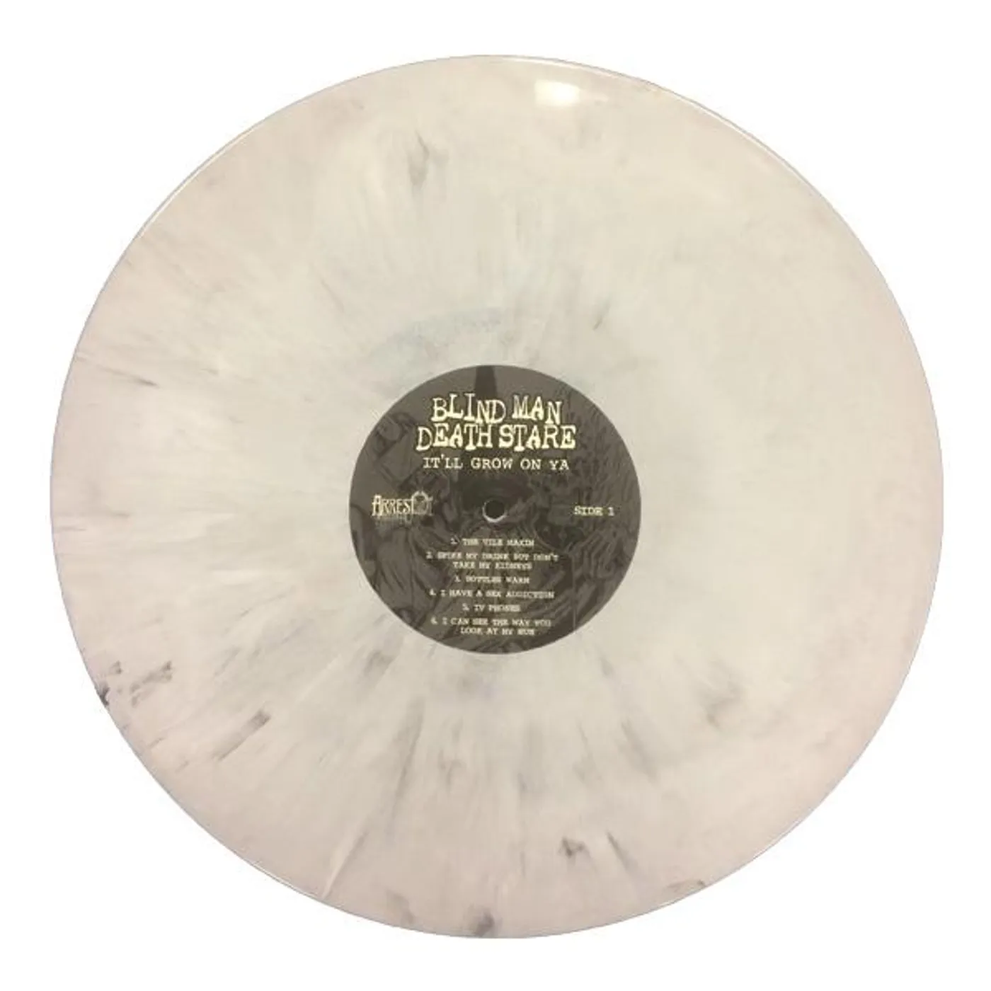 Blind Man Death Stare It'll Grow On Ya LP (White w/ Grey Splatter) (Vinyl)