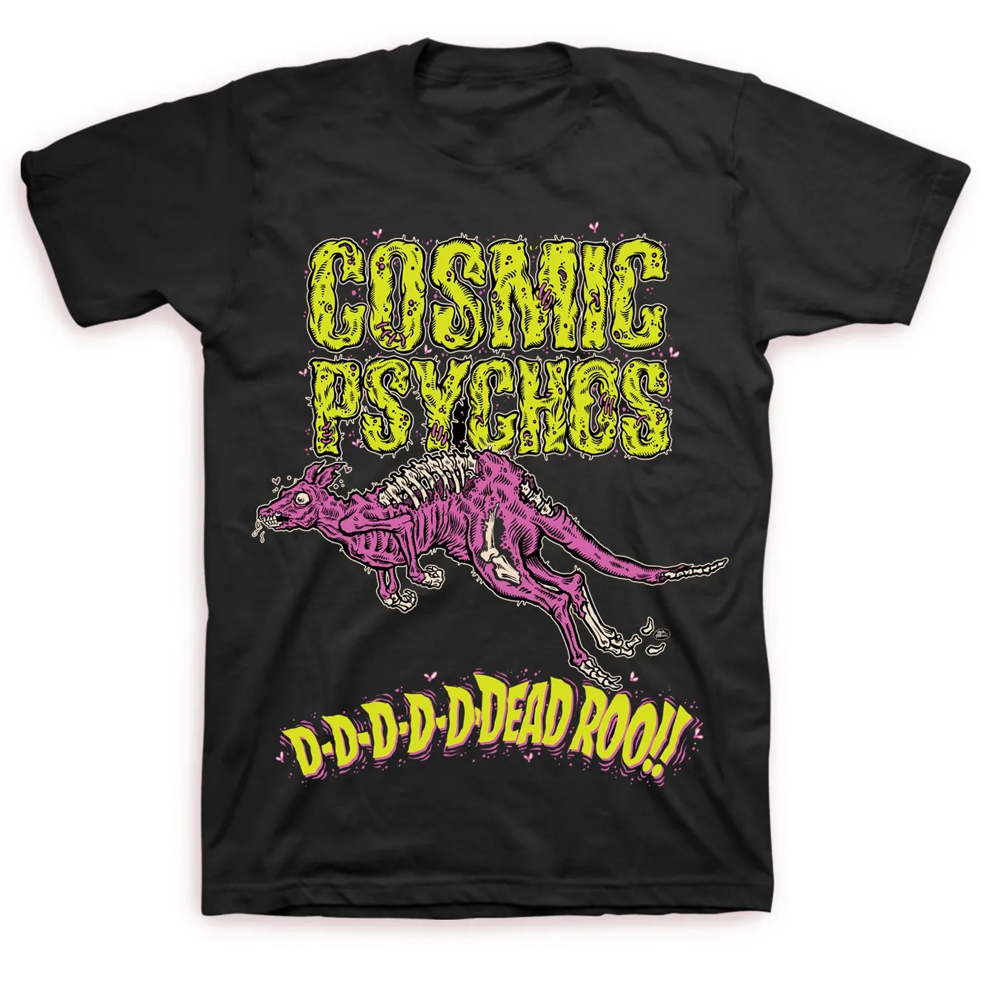 Cosmic Psychos Dead Roo T-shirt (Black)