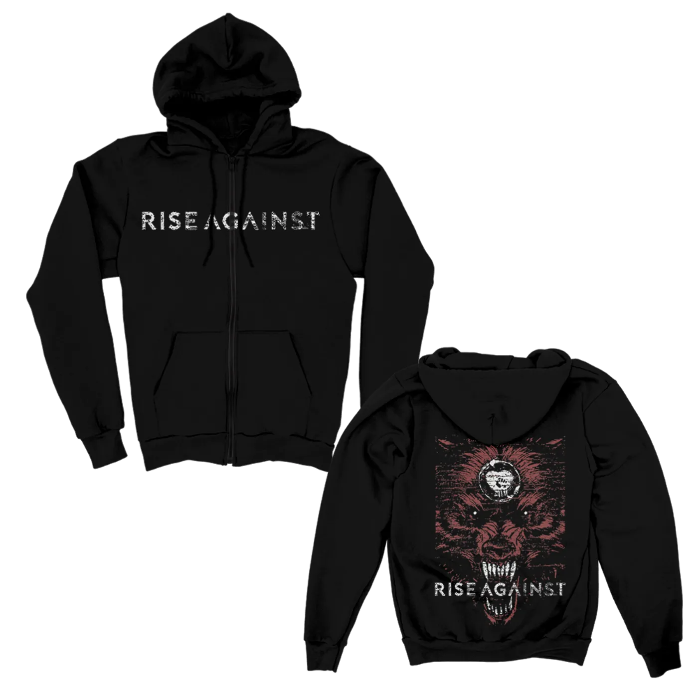 Rise Against New Wolf Zip Hoodie (Black)