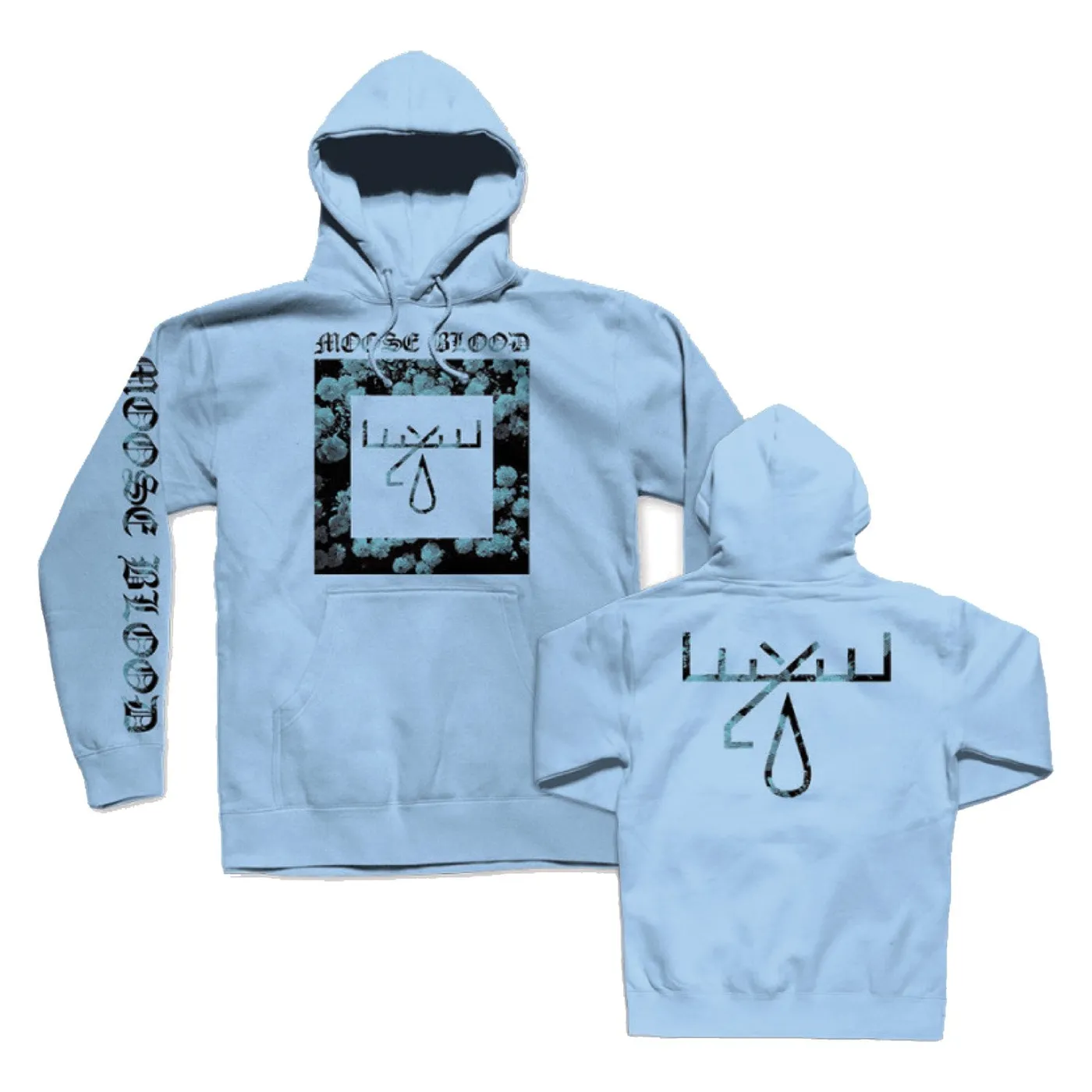 Moose Blood Garden Logo Pullover Hoodie (Baby Blue)