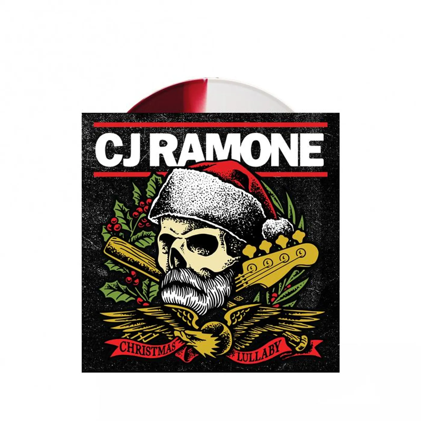 CJ Ramone Christmas Lullaby 7" (Half White/Half Red) (Vinyl)