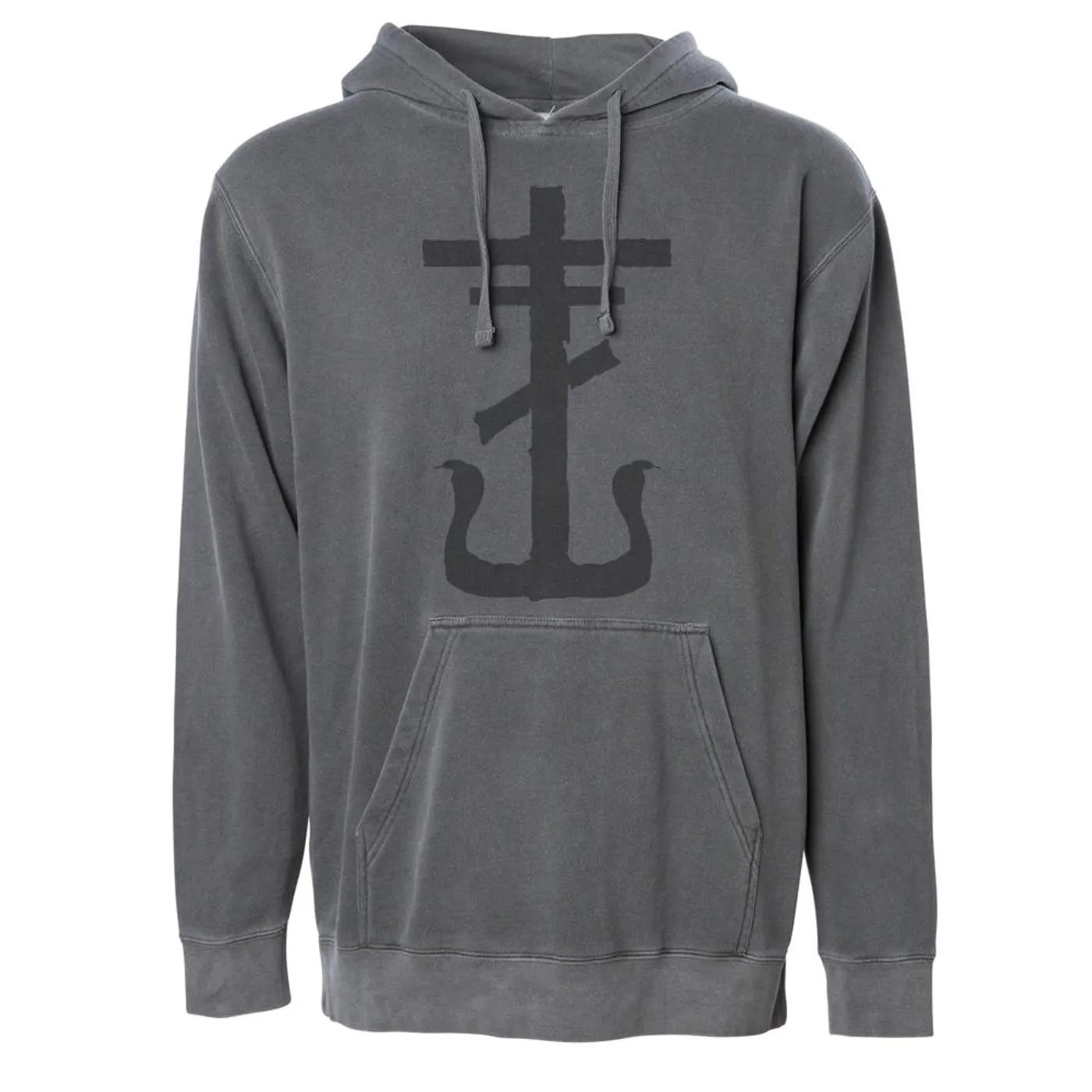 Frank Iero Cross Pullover Hoodie (Faded Black)