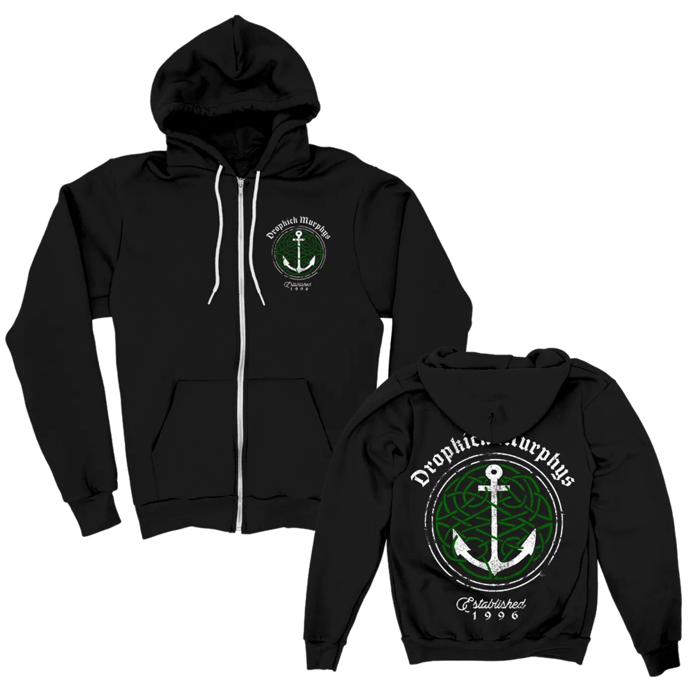 Dropkick Murphys Celtic Knot Anchor Zip Hoodie (Black)