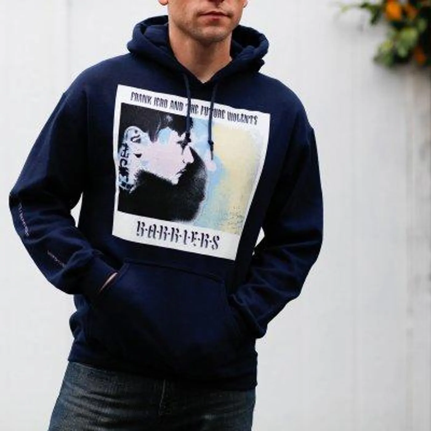 Frank Iero Barriers Pullover Hoodie (Navy)