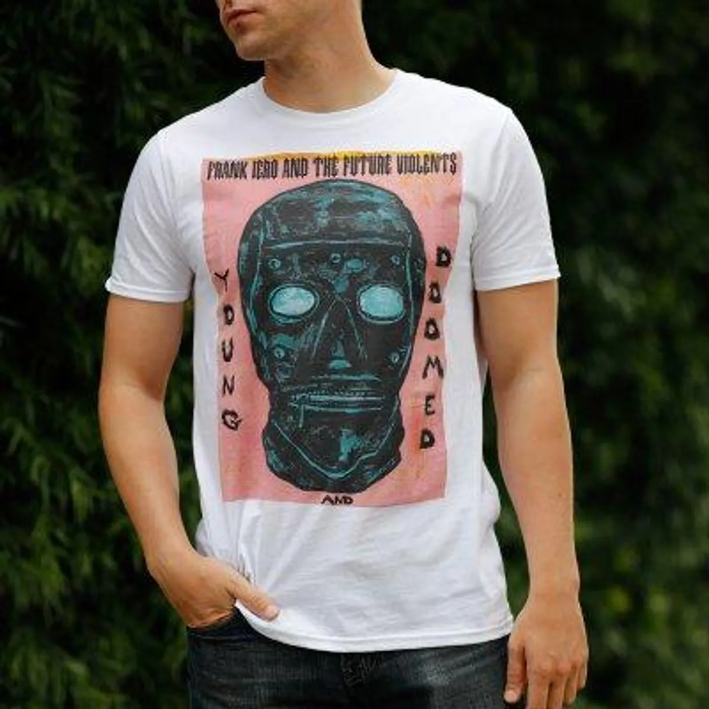 Frank Iero Young and Doomed T-shirt (White)