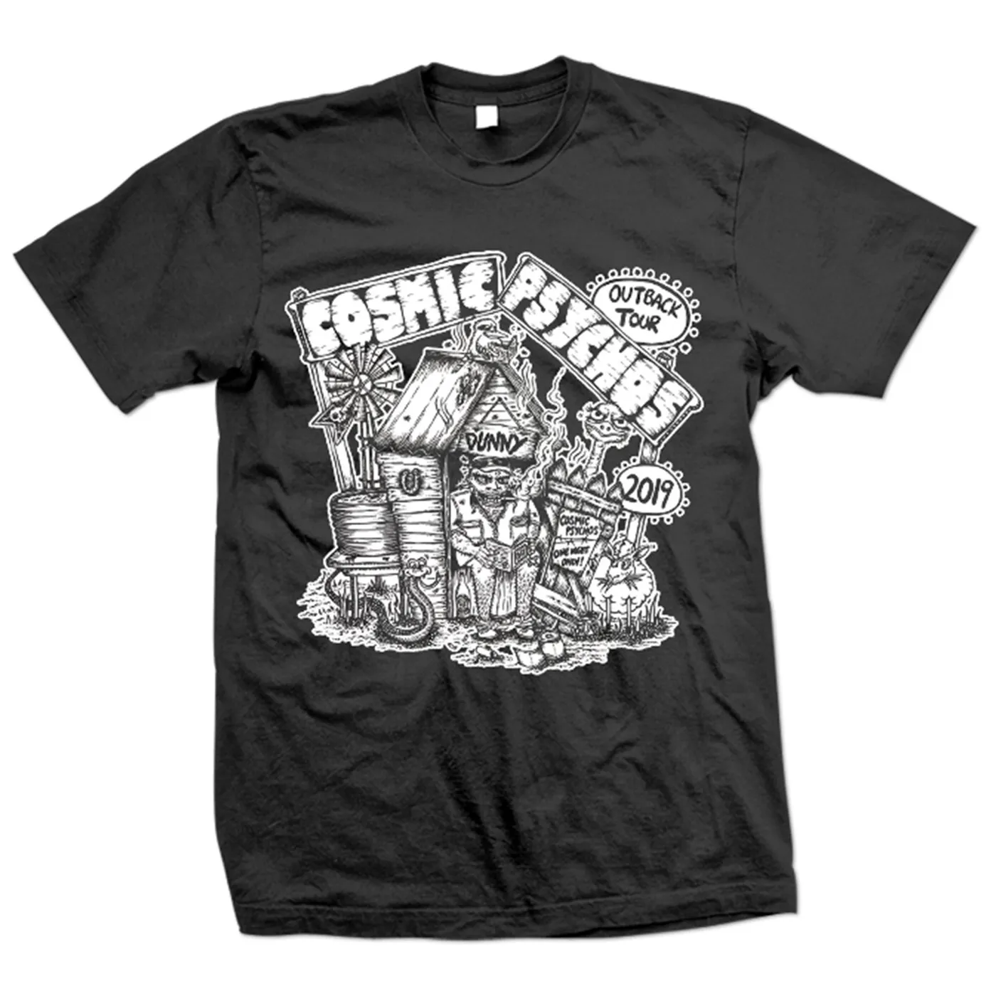 Cosmic Psychos Outback Tour 2019 T-shirt (Black)