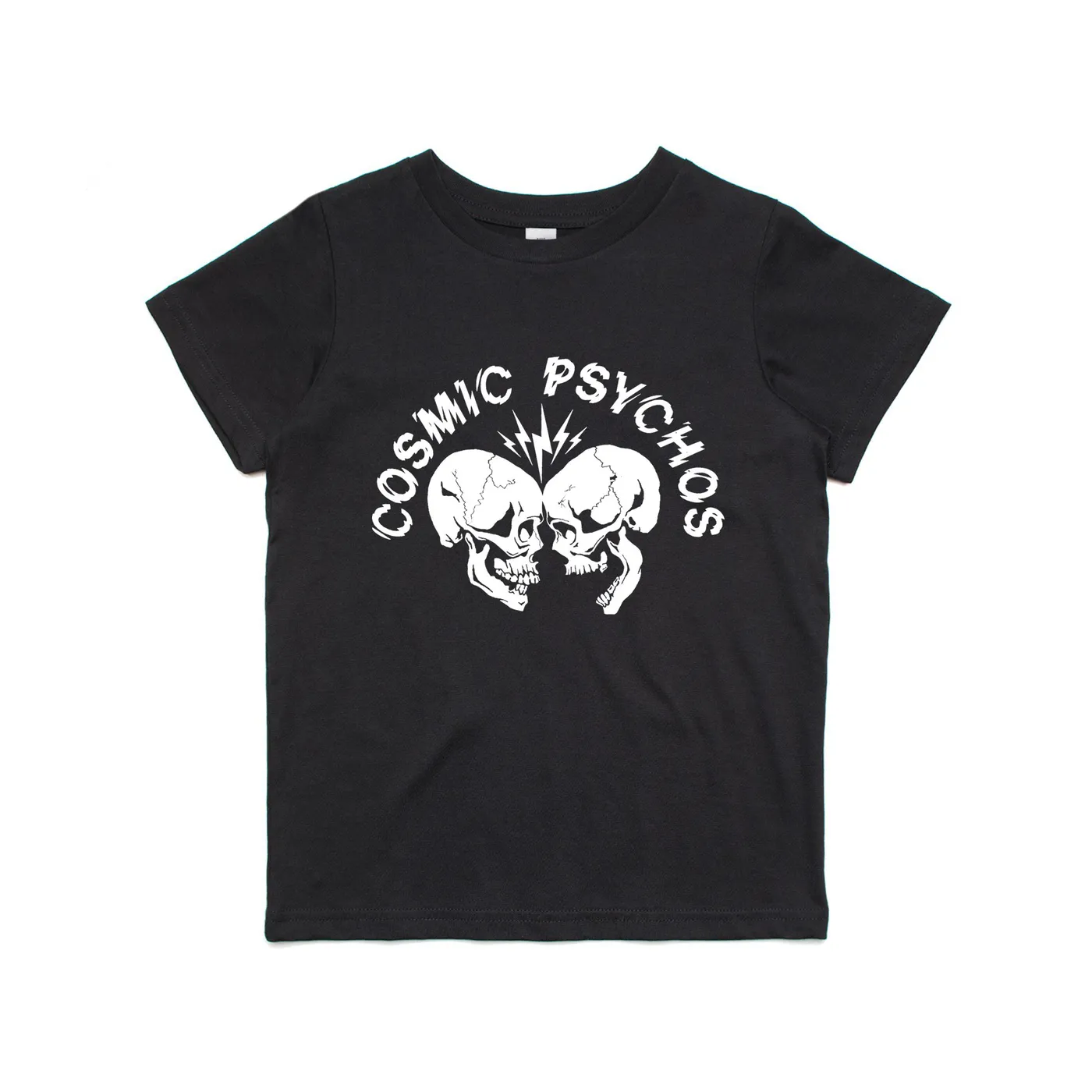 Cosmic Psychos Clashing Skulls Toddler T-Shirt (Black)