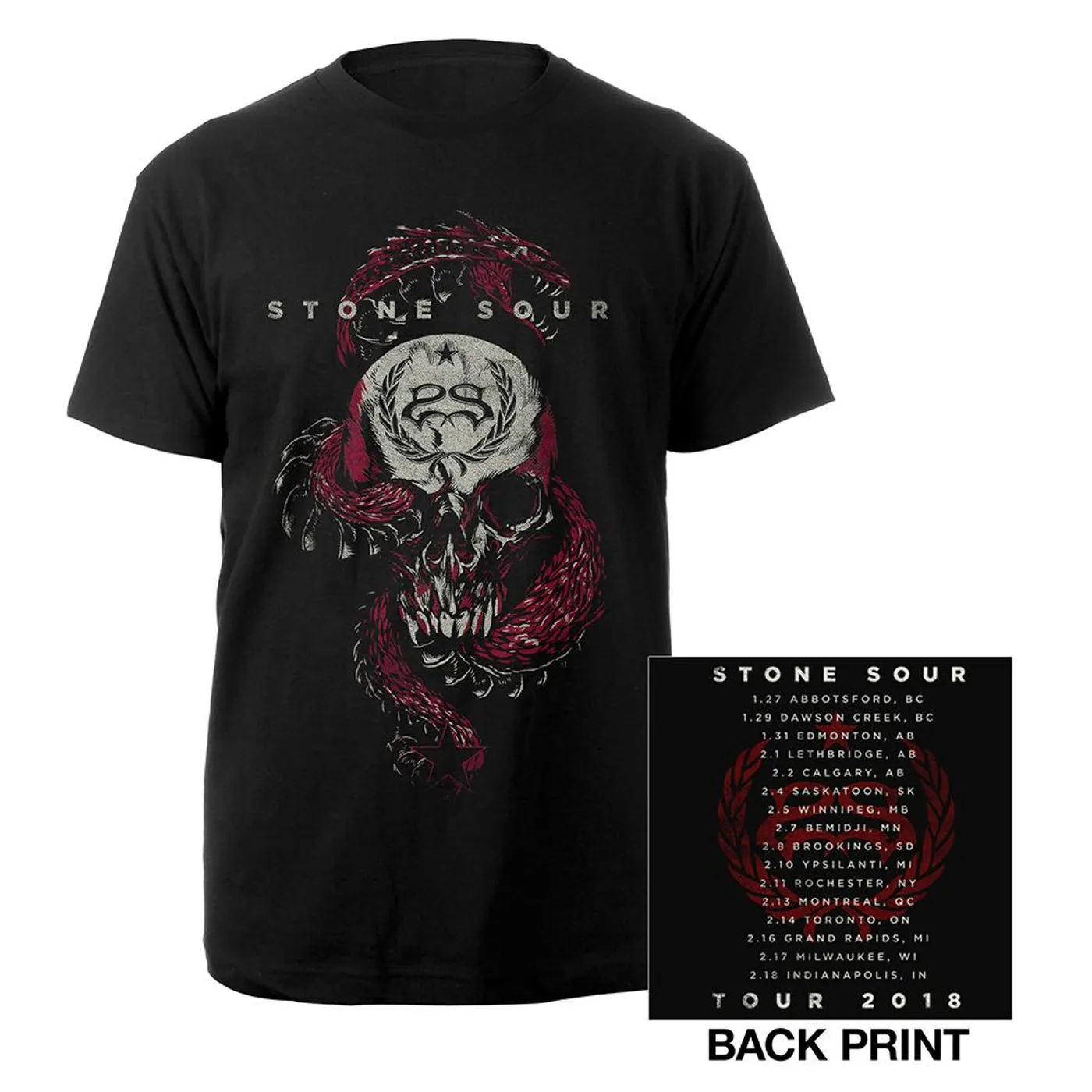 Stone Sour Dragon Skull Tee