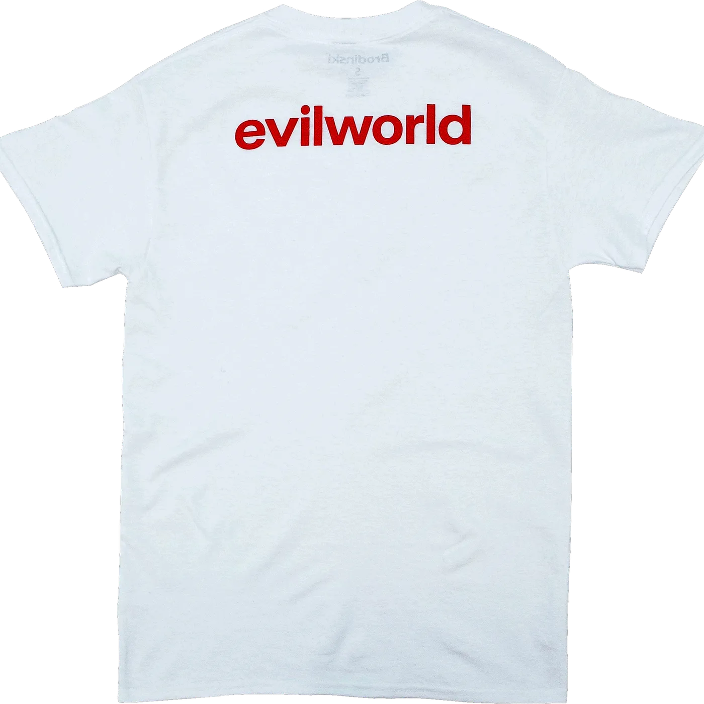 Brodinski White Evil World Back Text Tee