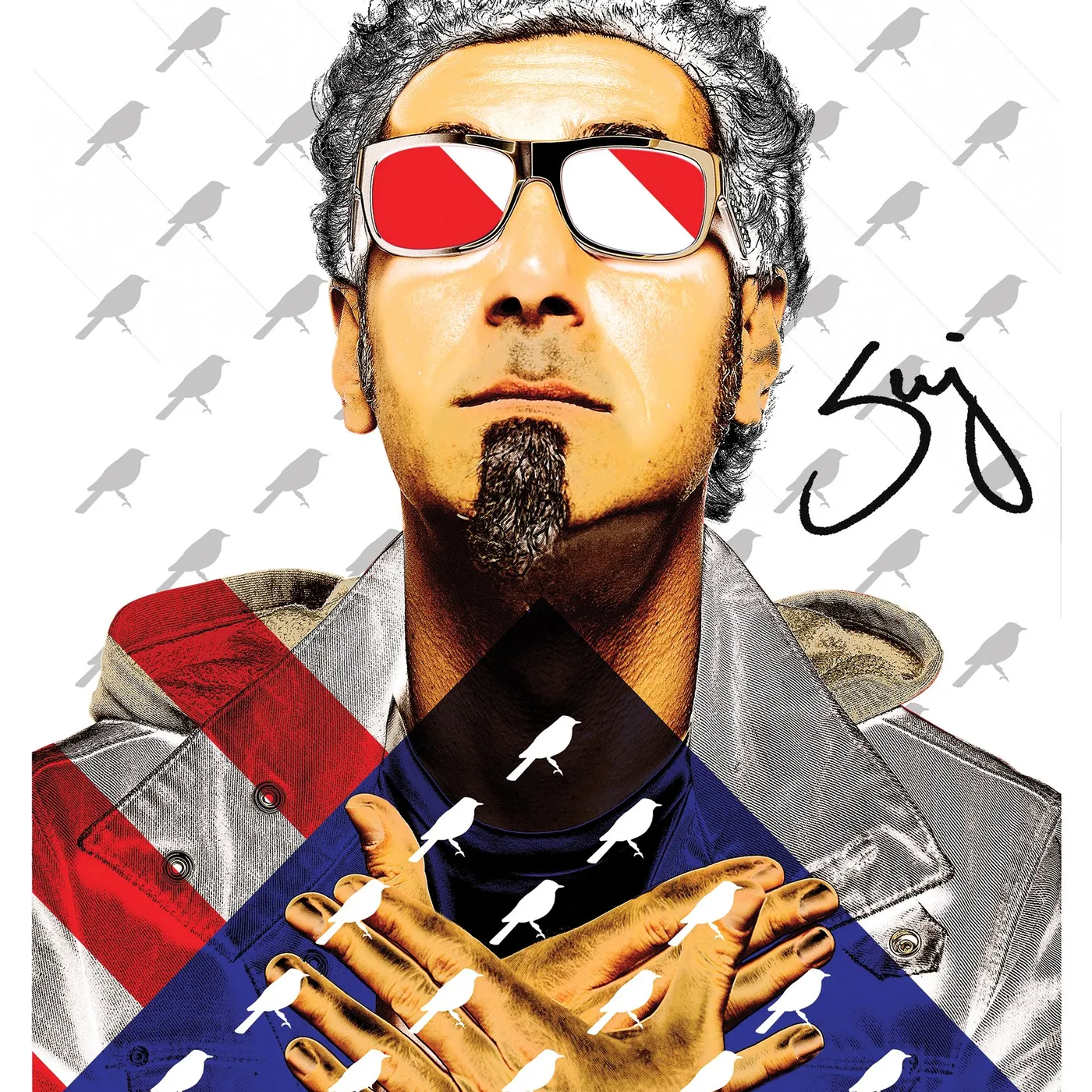 Serj Tankian Serj and Stripes Promotional Poster - Autographed