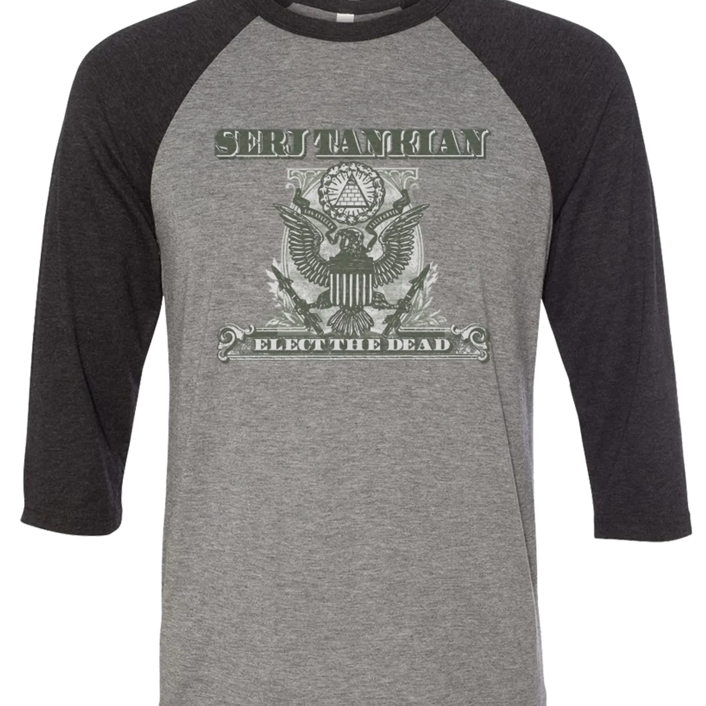 Serj Tankian Men's | In Serj We Trust | 3/4 Sleeve Baseball Tee