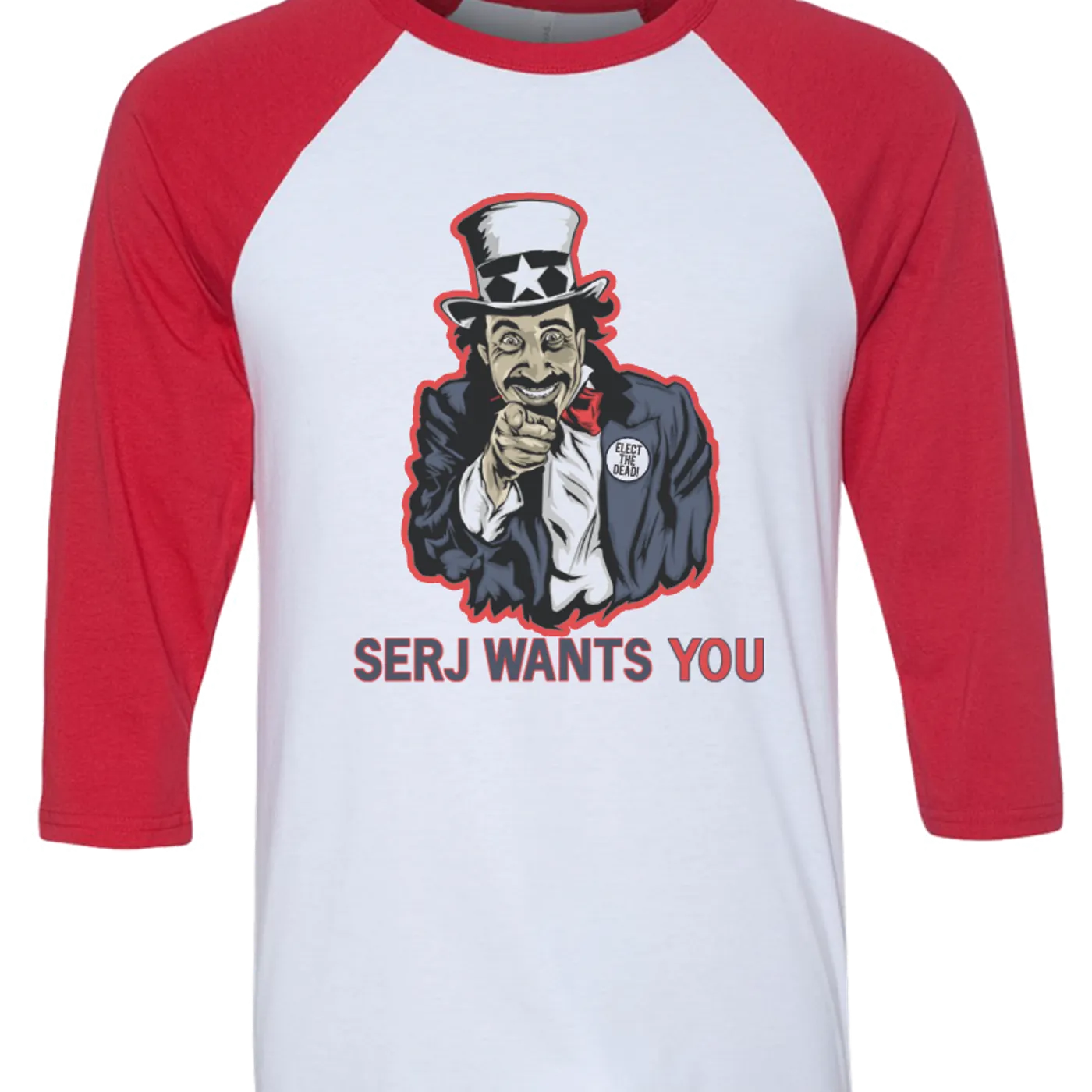 Serj Tankian Men's | Serj Wants You | 3/4 Sleeve Baseball Tee