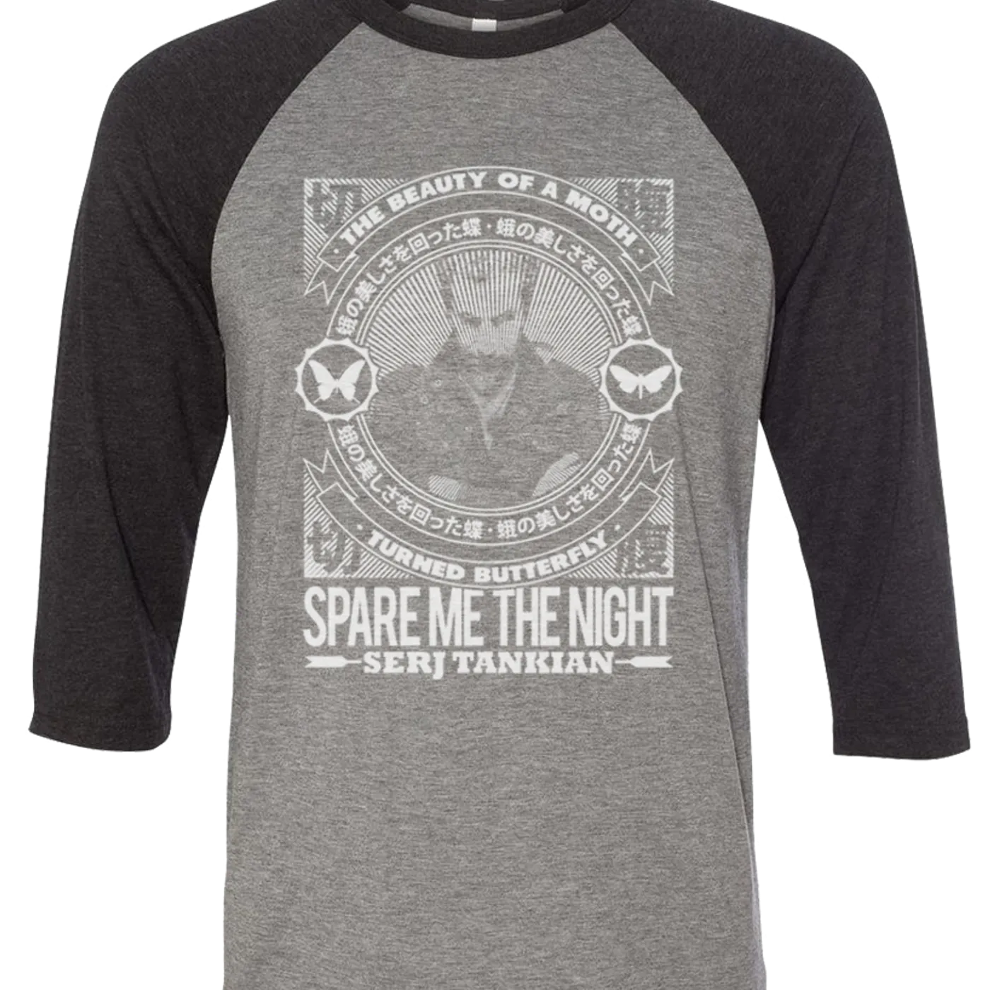 Serj Tankian Men's | Butterfly | 3/4 Sleeve Baseball Tee