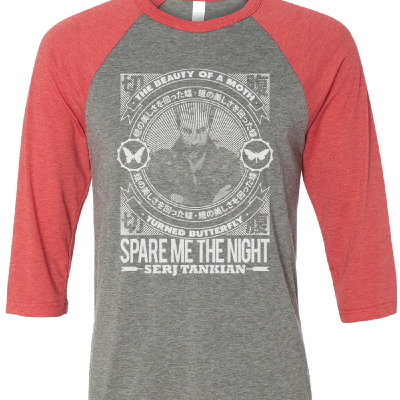 Serj Tankian Men's | Butterfly | 3/4 Sleeve Baseball Tee
