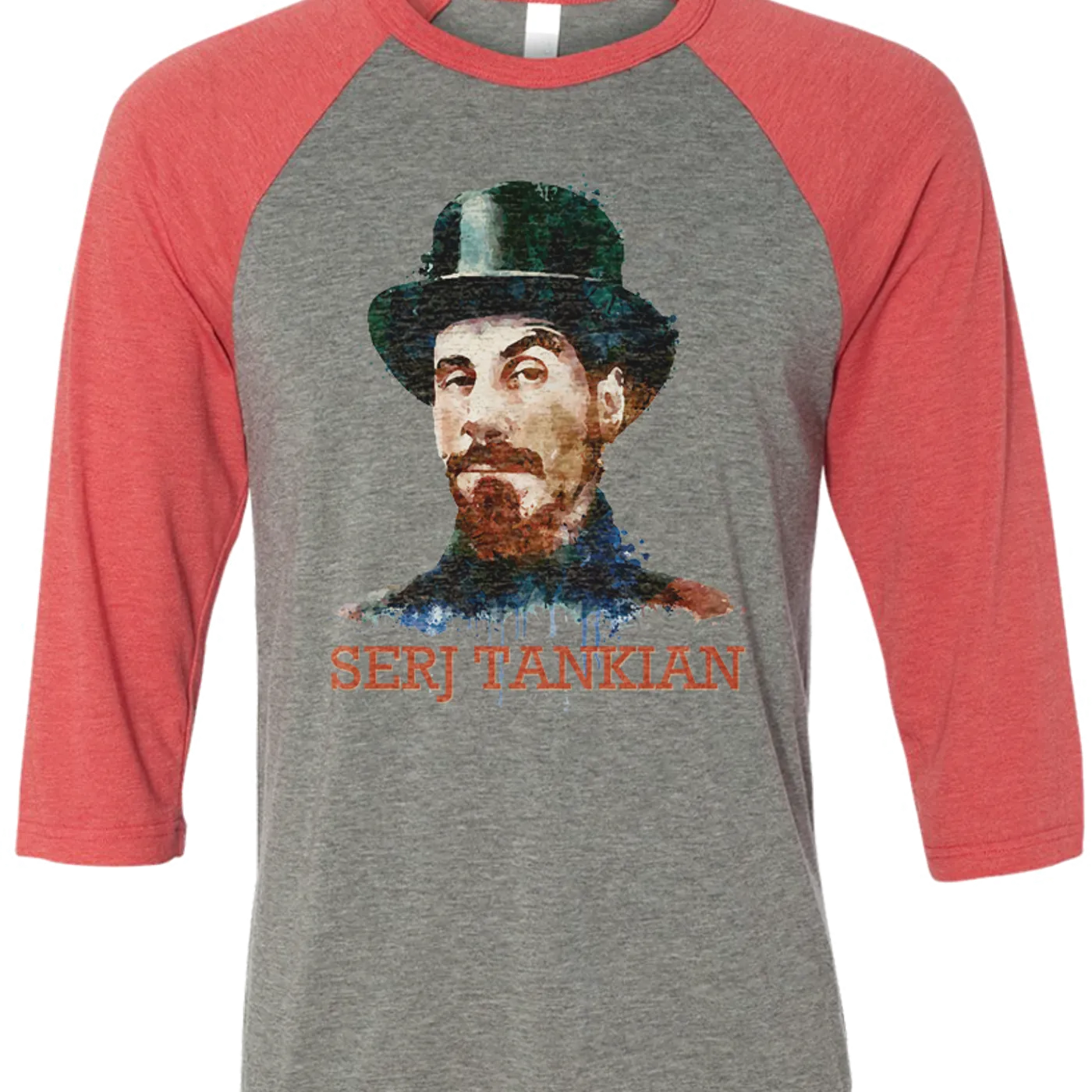 Serj Tankian Women's | Watercolor Portrait | 3/4 Sleeve Baseball Tee