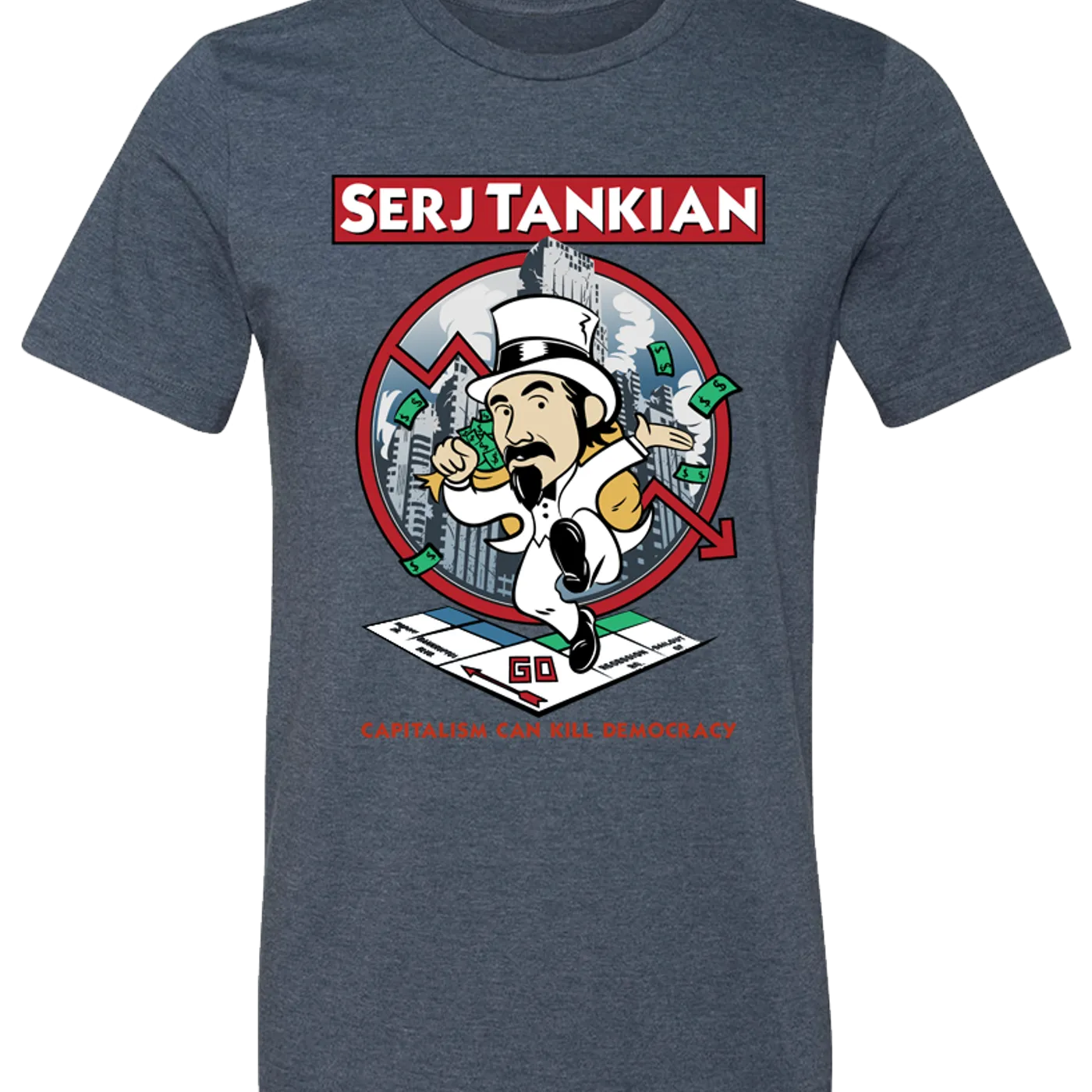 Serj Tankian Men's | Serjopoly | Holiday Special | Heather Navy Crew
