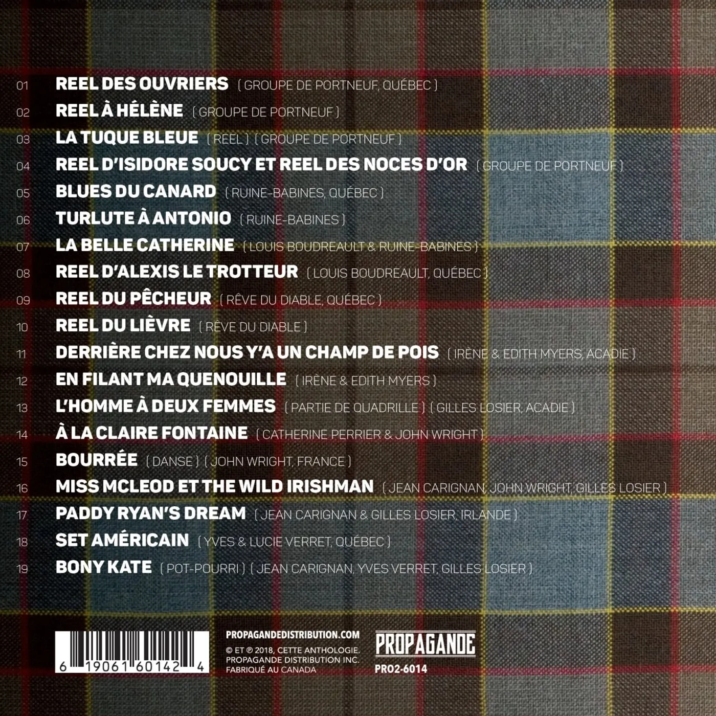 Artistes variés / Le meilleur du folklore : 19 succès québécois - CD