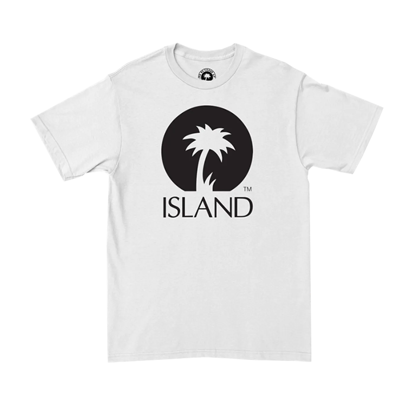Island Records WHITE ISLAND CLASSIC LOGO T-SHIRT