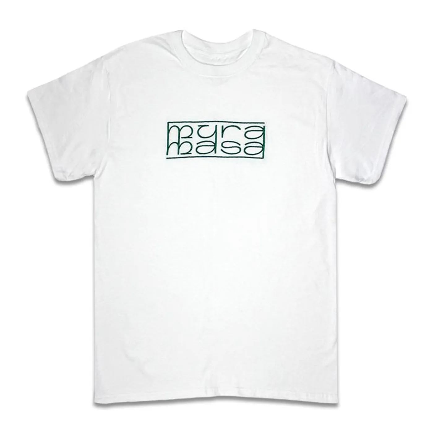Mura Masa GREEN EMBROIDERED LOGO WHITE T-SHIRT