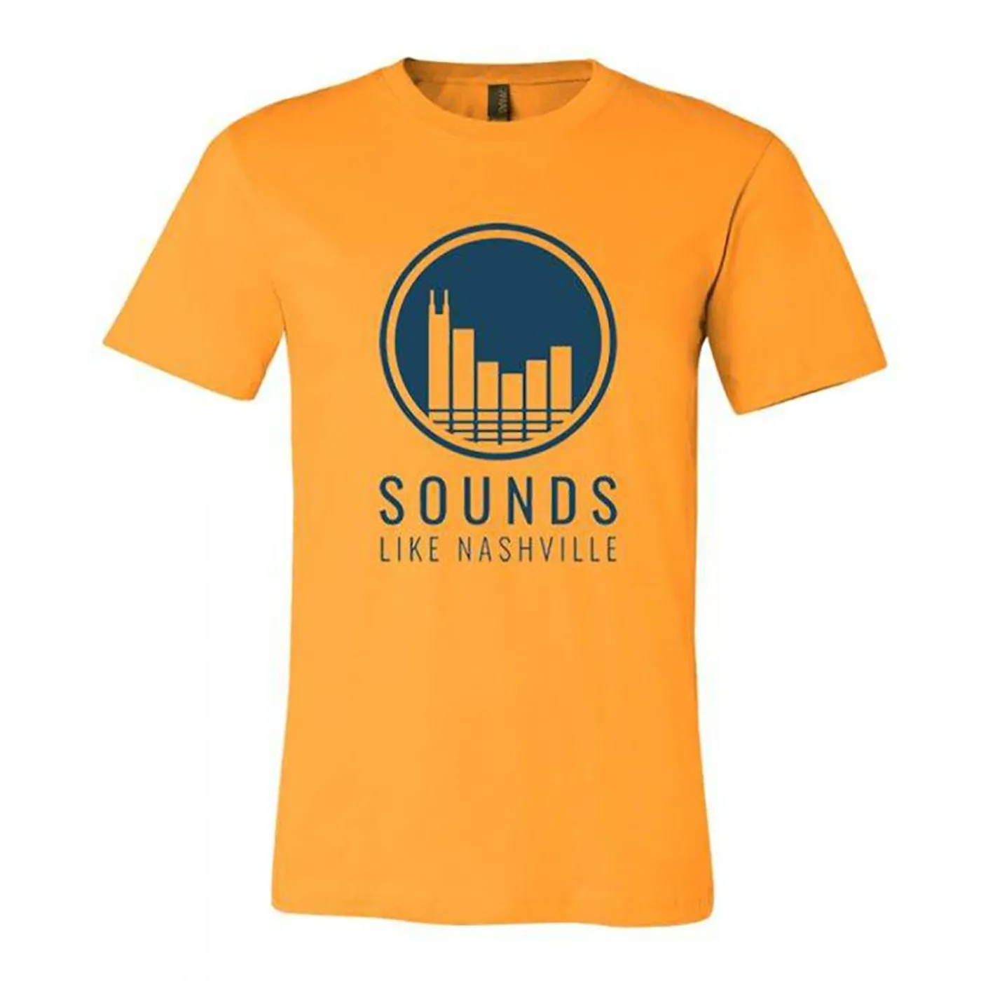 Sounds Like Nashville Skyline Levels Gold Logo Tee
