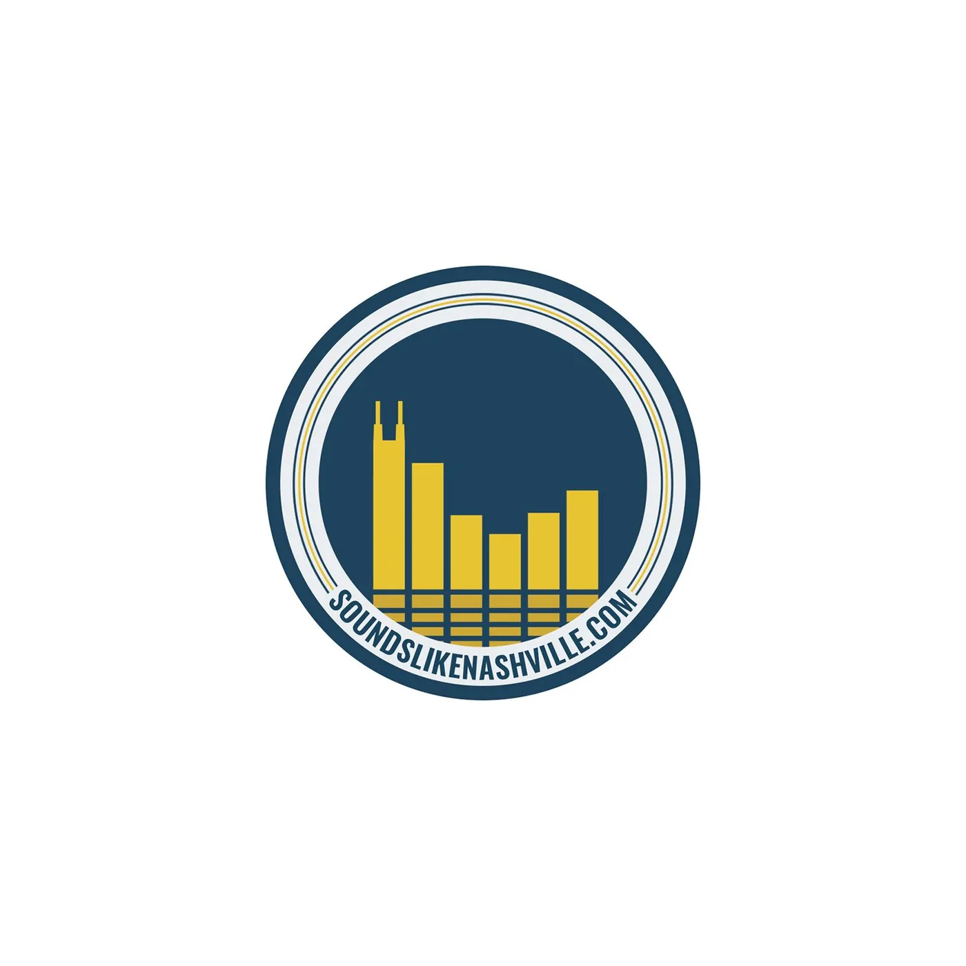Sounds Like Nashville Sounds Level Logo Round Sticker