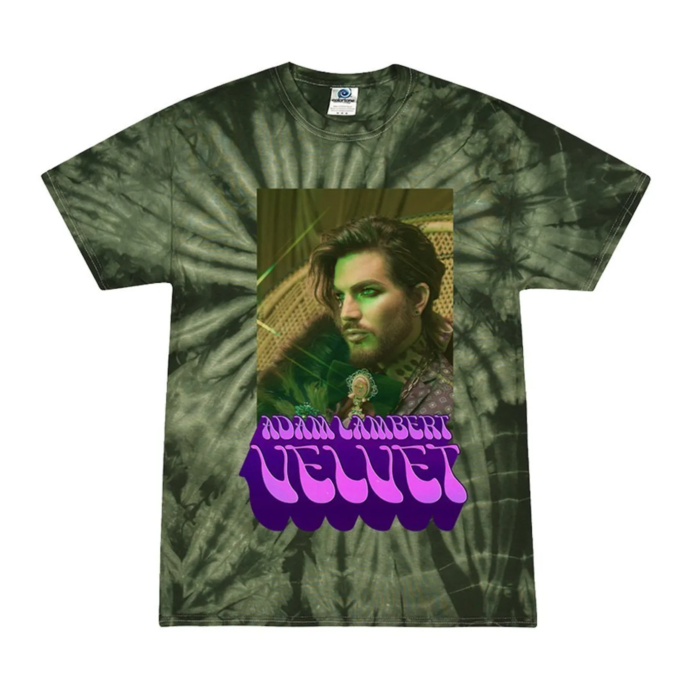 Adam Lambert Faded Green Tie-Dye Picture Tee