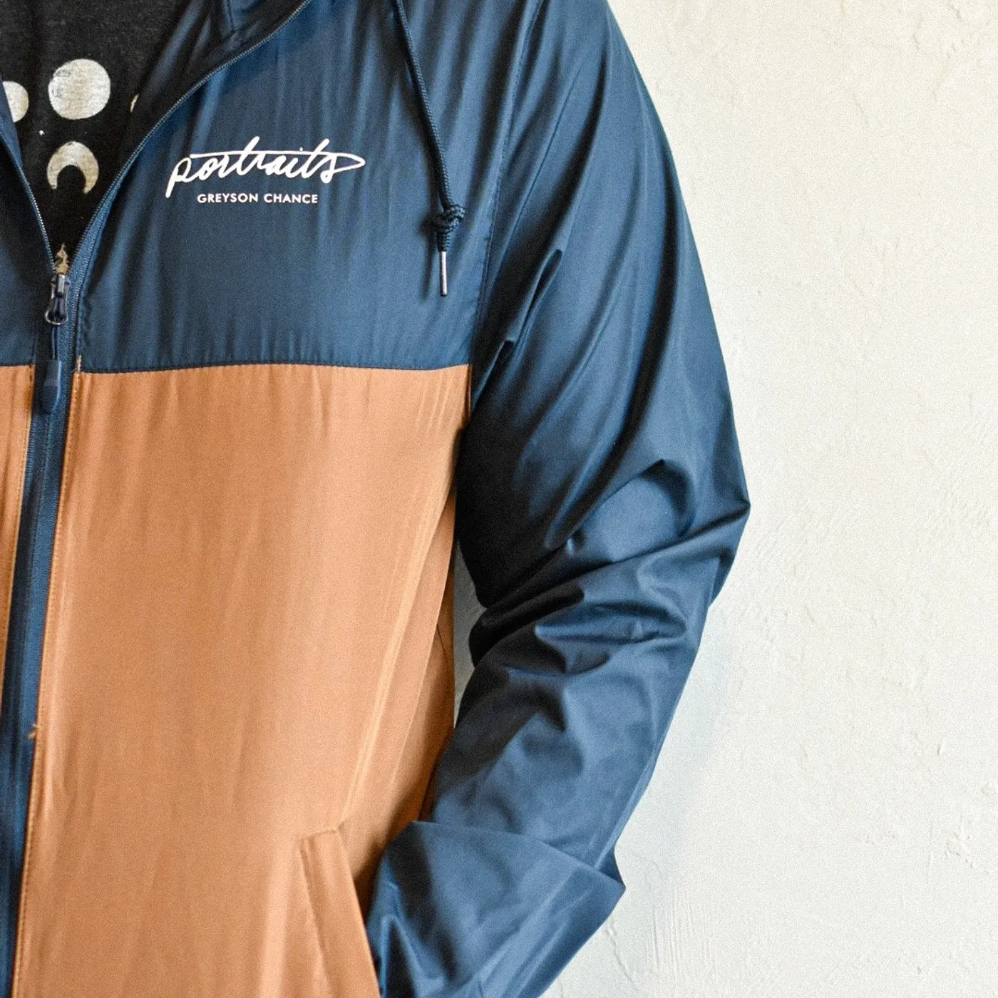 Greyson Chance GC Portraits Windbreaker (Classic Navy / Saddle)